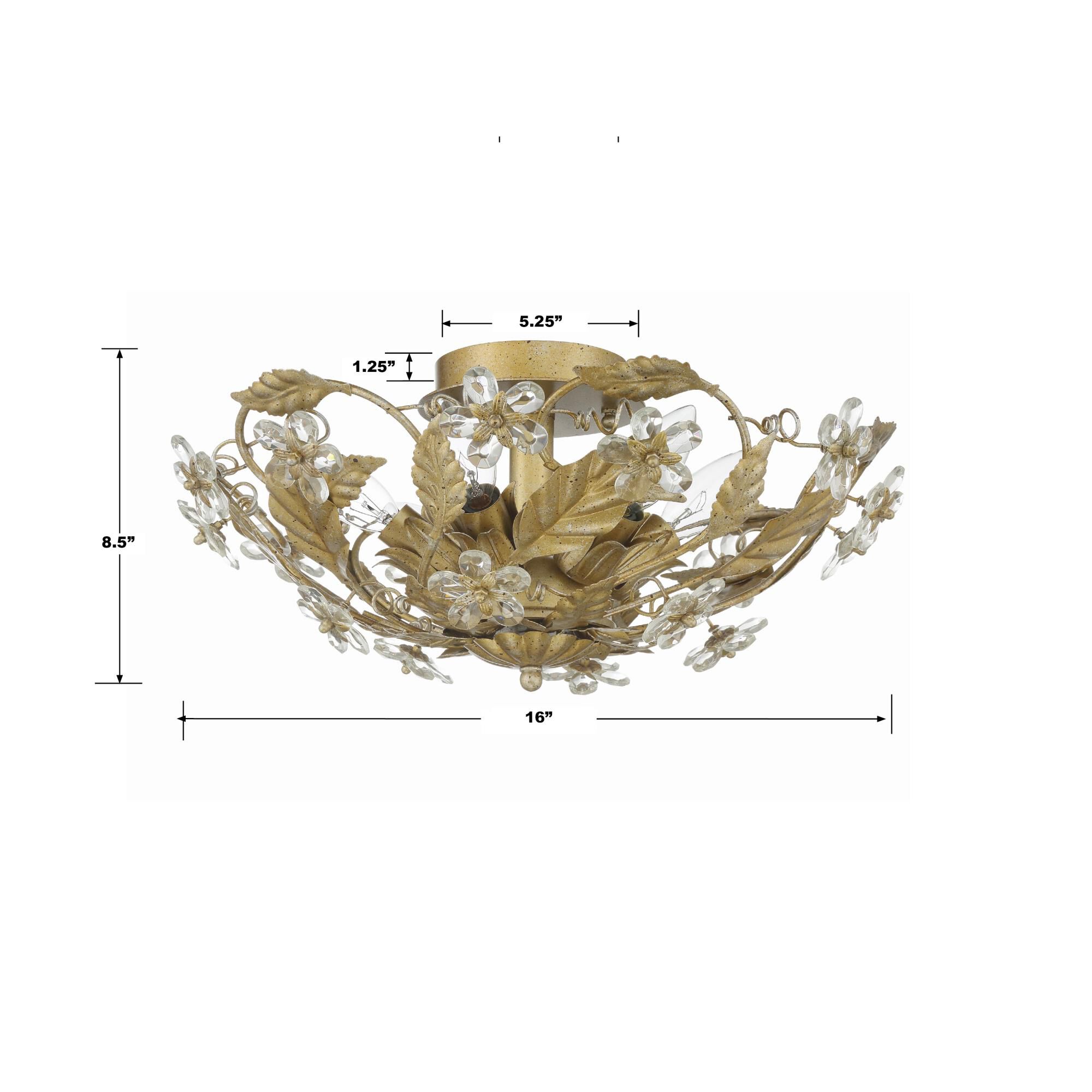 Paris Market 16 Inch 6 Light Semi Flush Mount by Crystorama