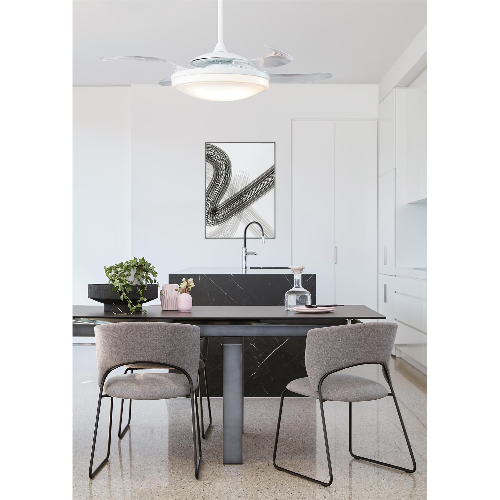 Shown in White finish