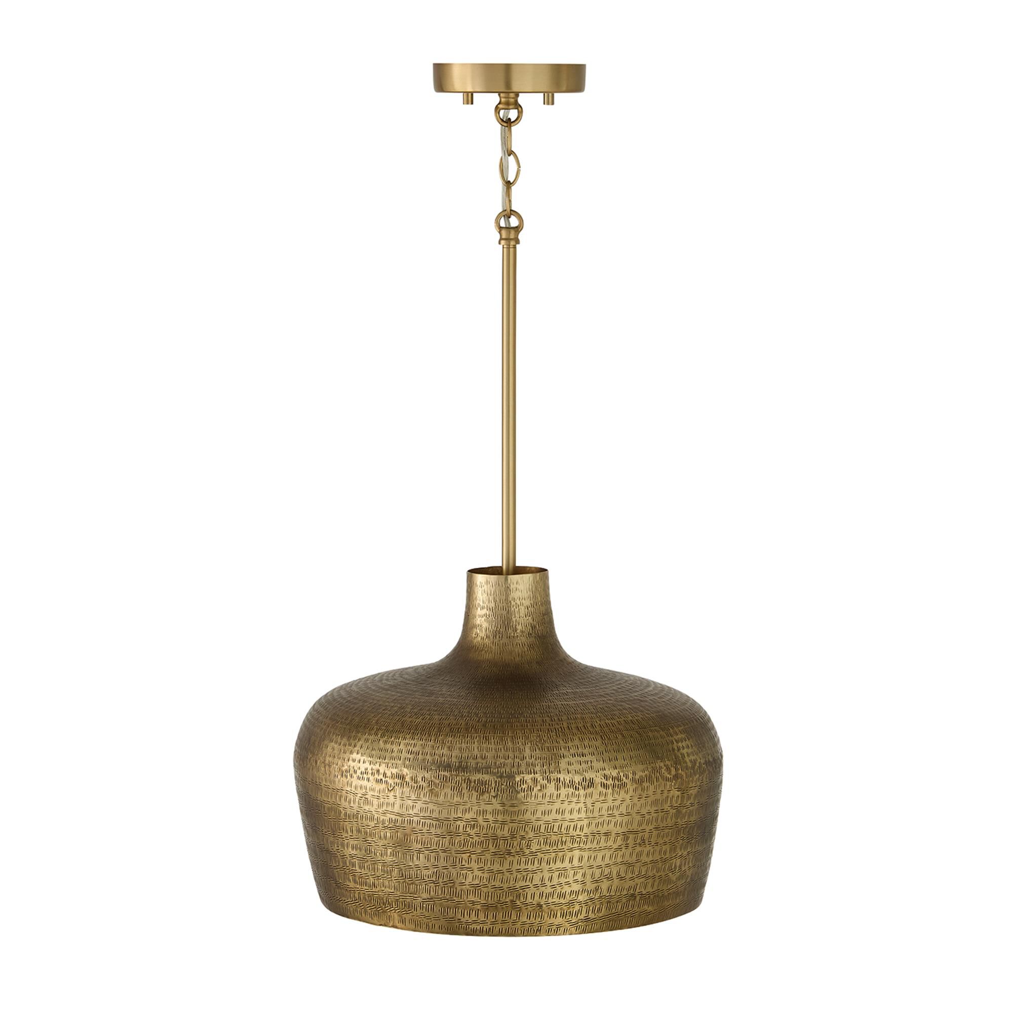 Shown in Tibetan Hammered Brass finish