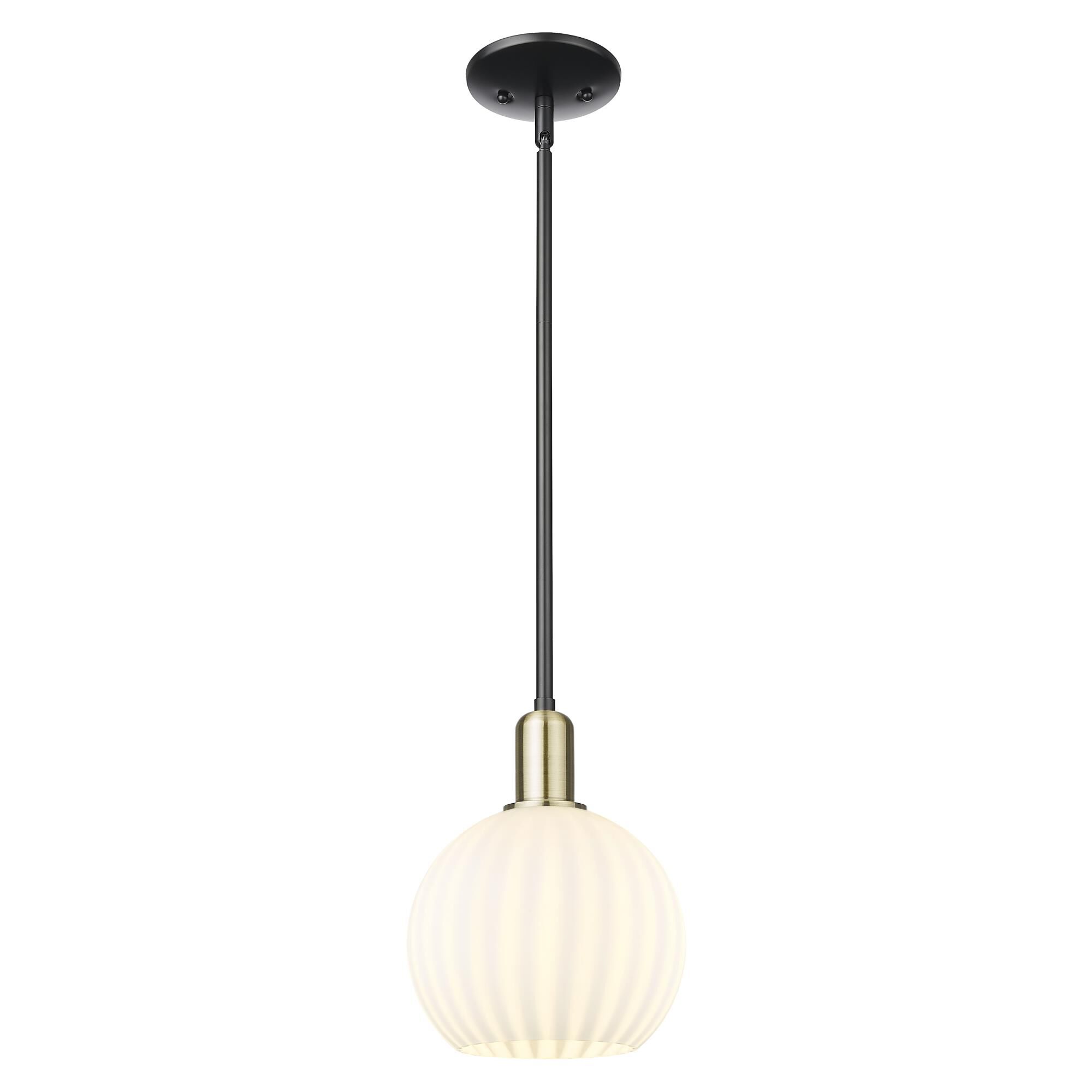Bruno Marashlian White Venetian 8 Inch Mini Pendant by Innovations Lighting