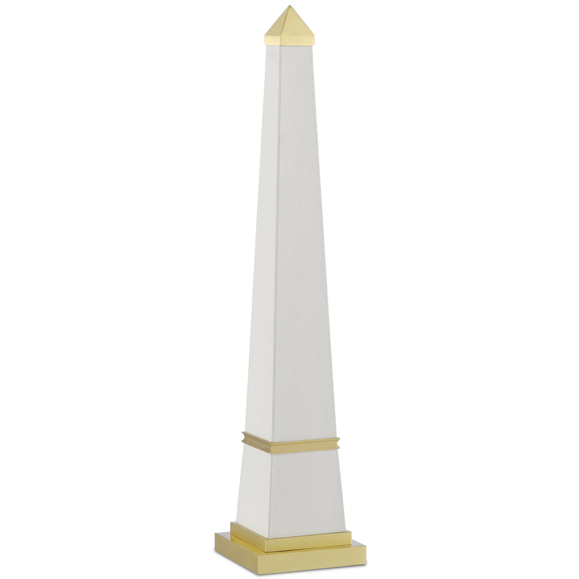 Pharaoh Taupe Small Obelisk Figurine by Currey and Company