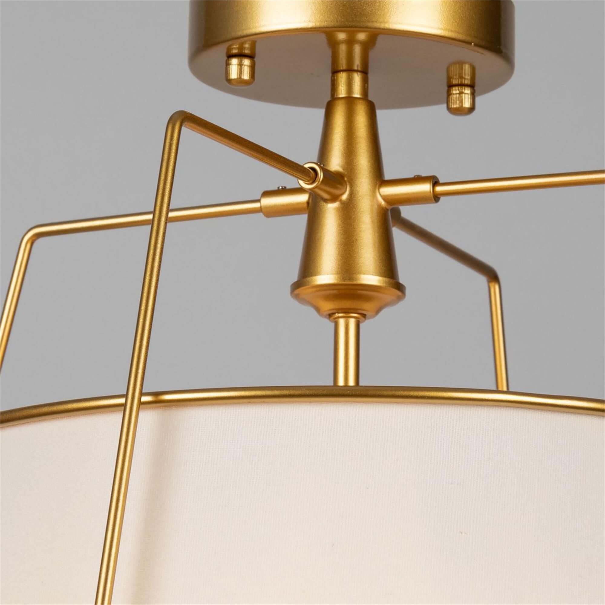 Steven Sabados (S&C) Pullman 17 Inch 3 Light Semi Flush Mount,