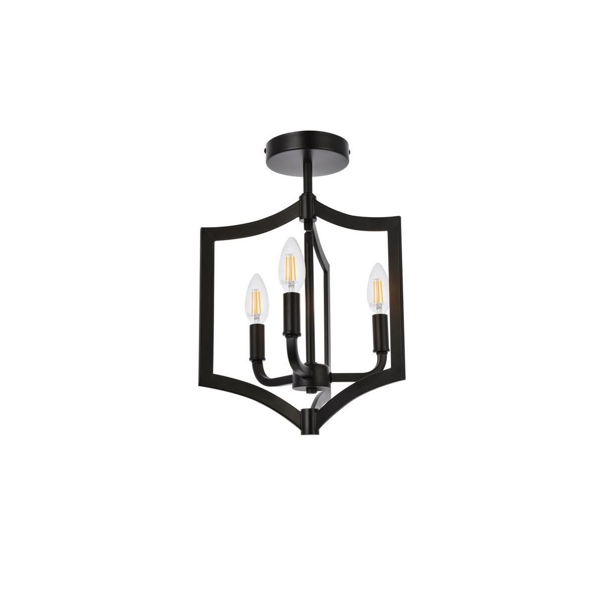 Kiera 12 Inch 3 Light Flush Mount by Elegant Lighting