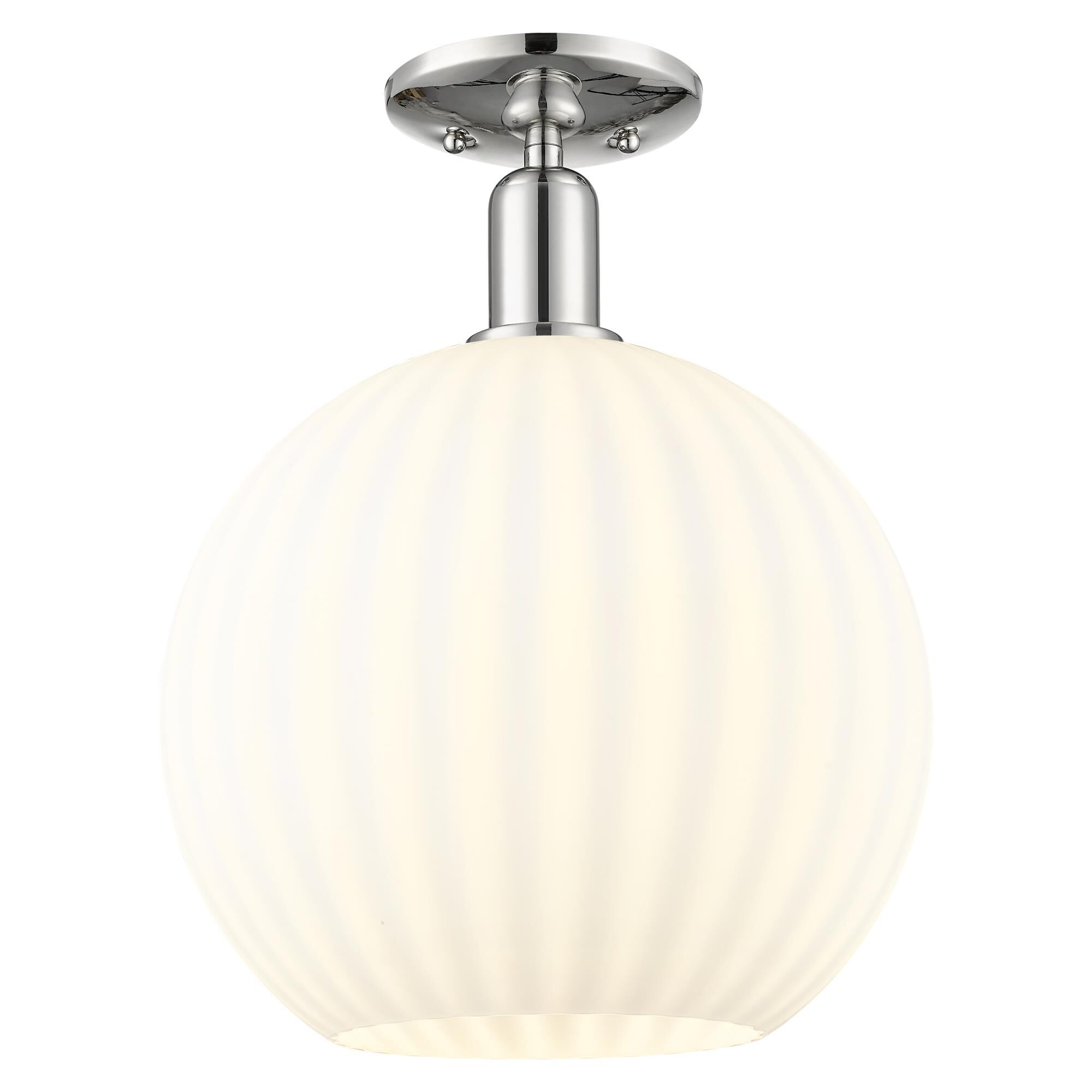 Bruno Marashlian White Venetian 12 Inch Semi Flush Mount by Innovations Lighting