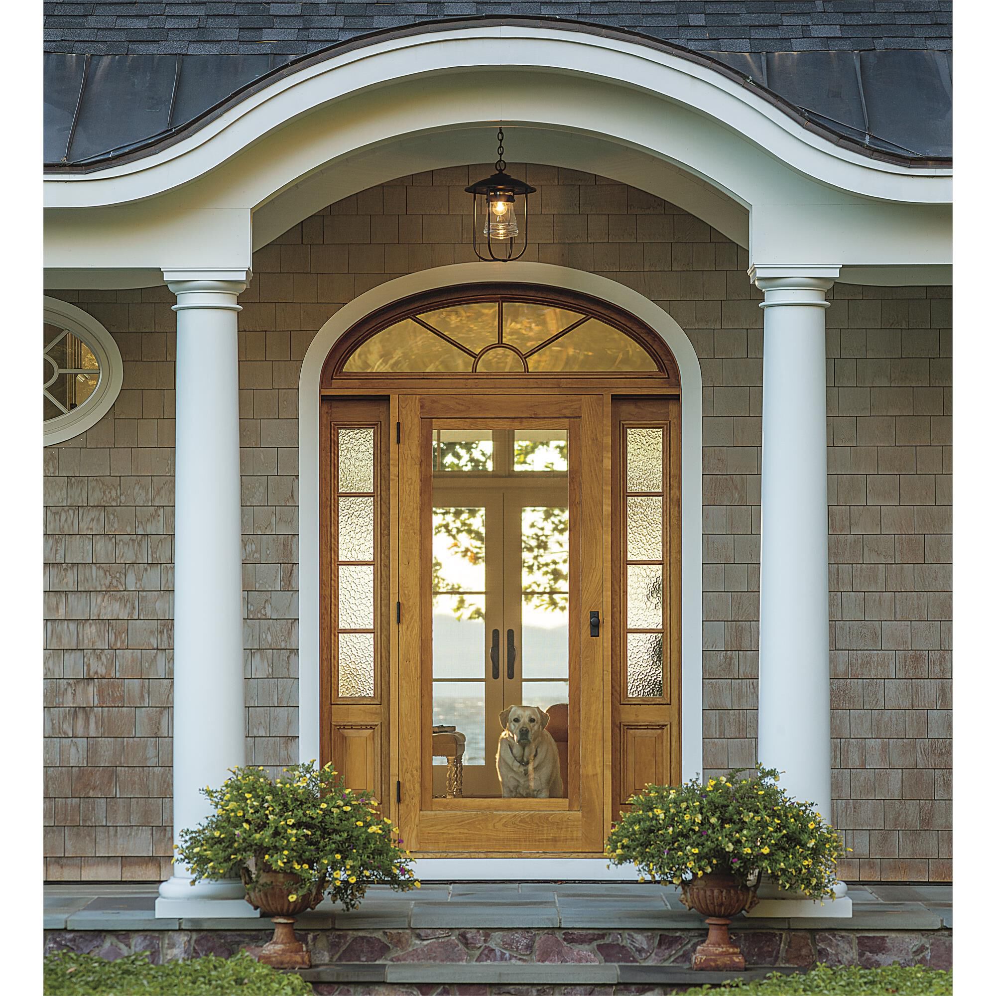 Shown in Coastal Dark Smoke finish and Clear  glass