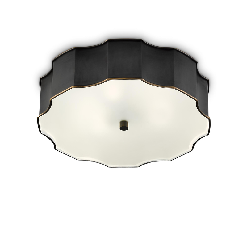 20 Inch 3 Light Flush Mount by Currey & Company