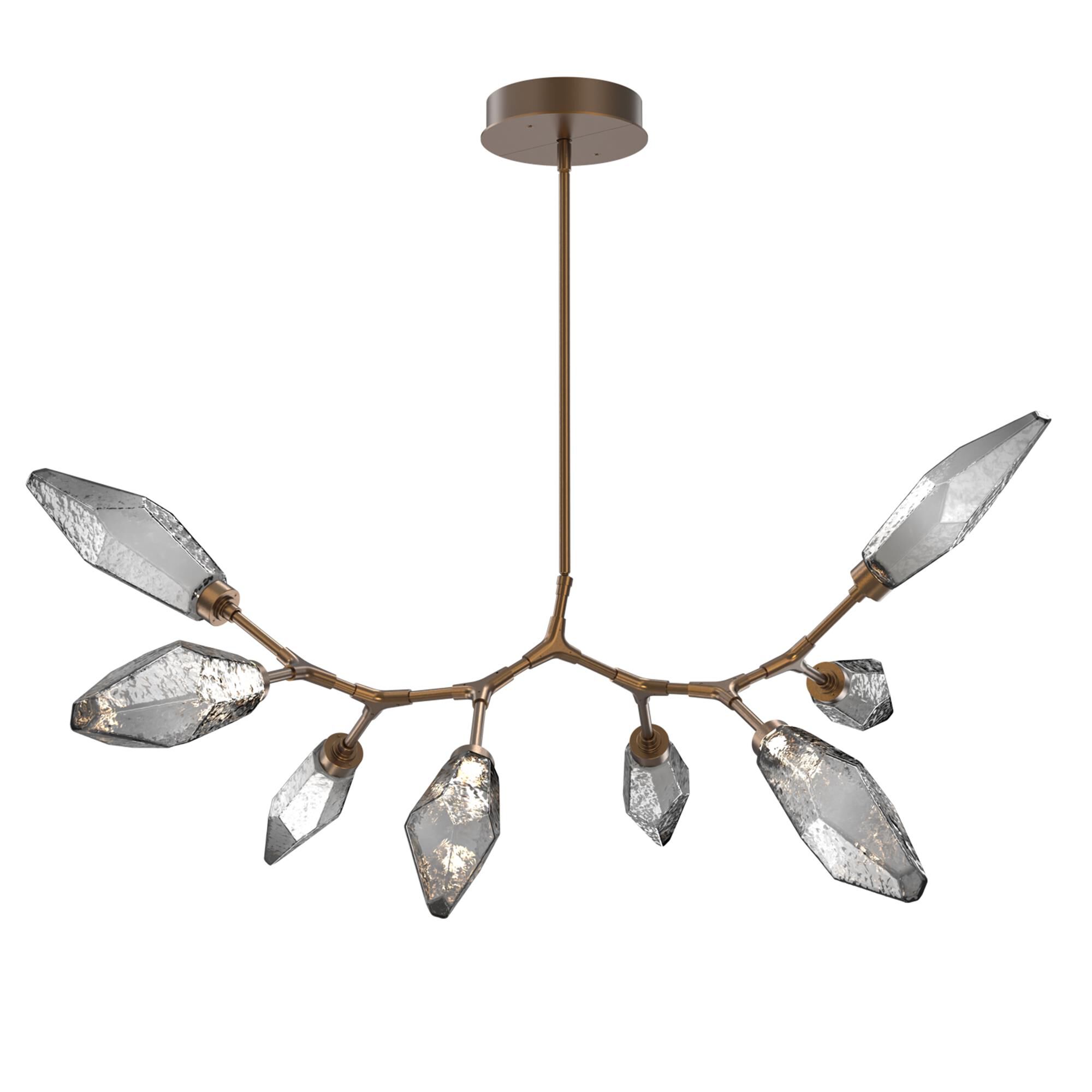 Shown in Flat Bronze finish and Chilled Blown Smoke glass