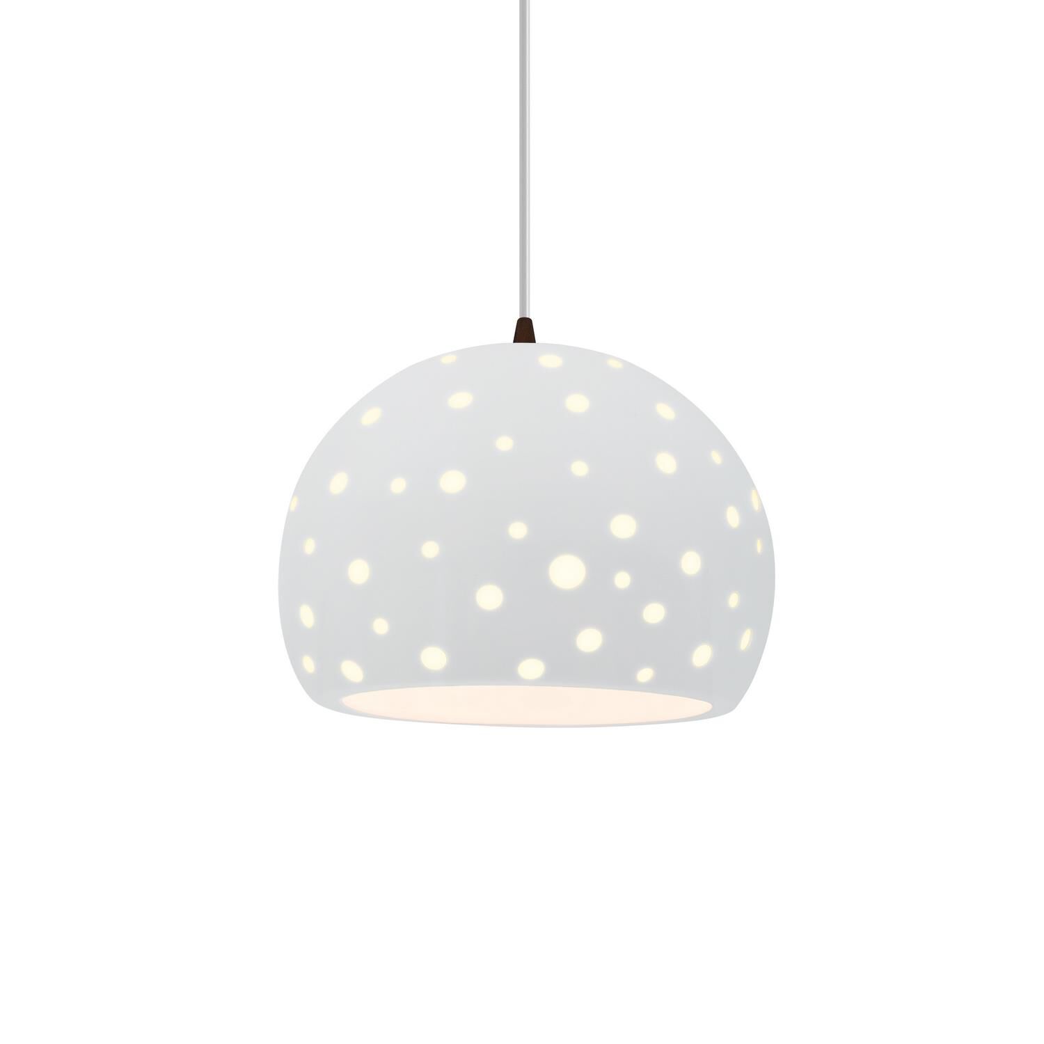 Perforated Globe 10 Inch Large Pendant by Justice Design Group