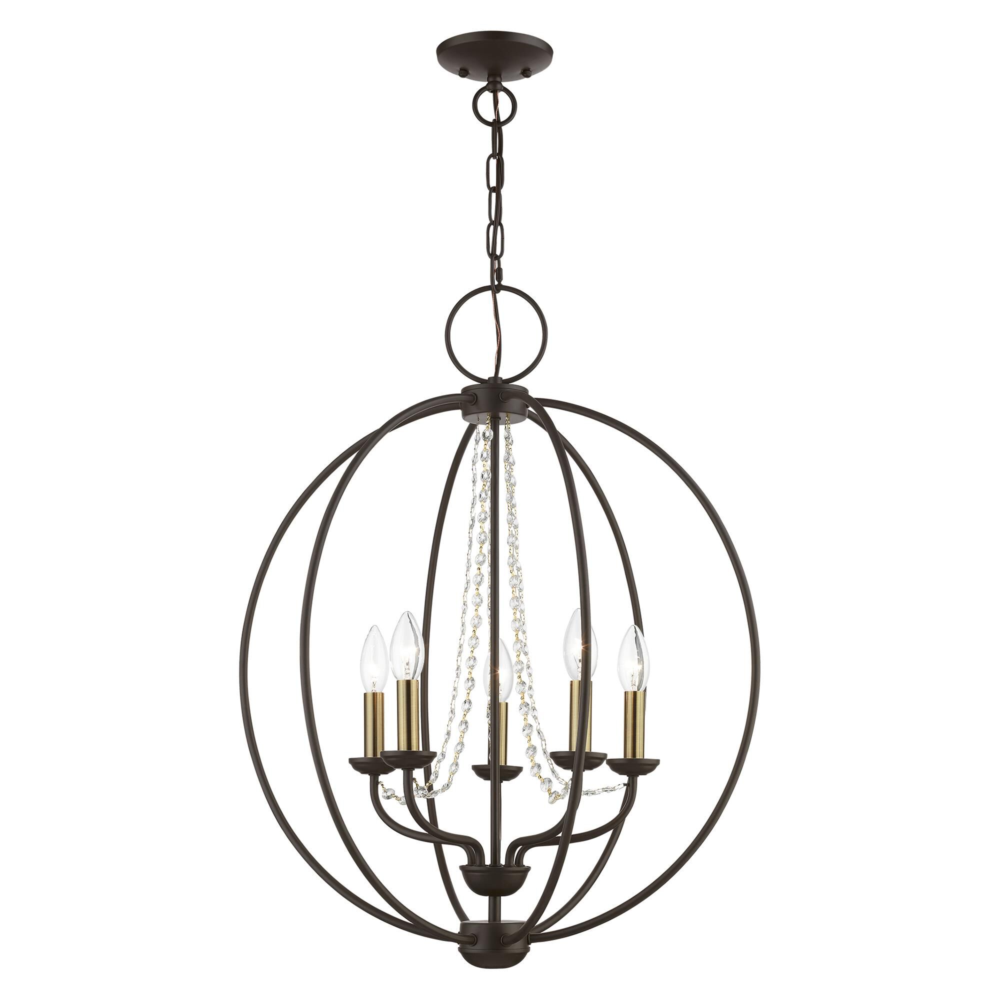 Arabella 23 Inch 5 Light Chandelier by Livex Lighting