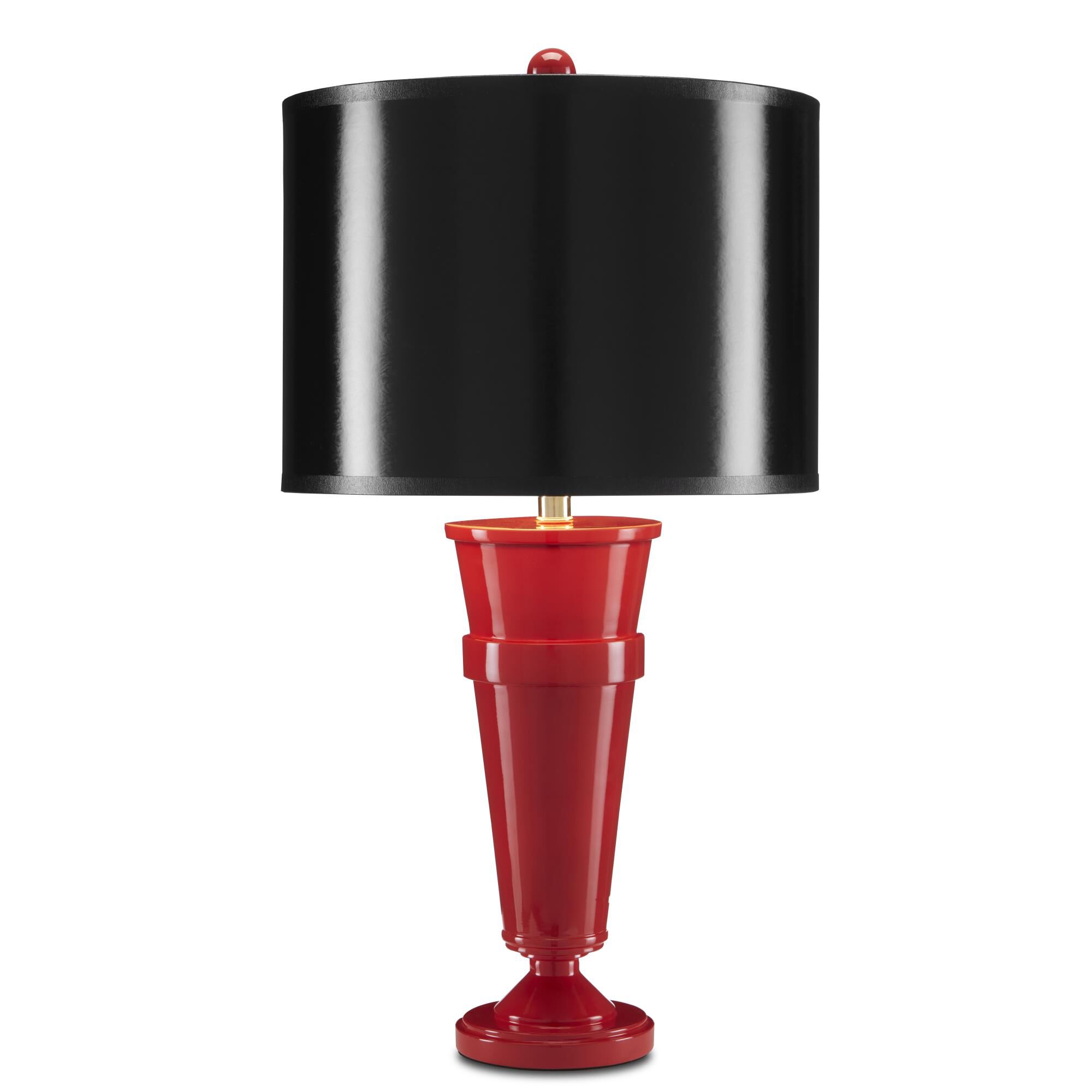 Shown in Red/Black finish and Black Gloss Paper With Gold Lining shade