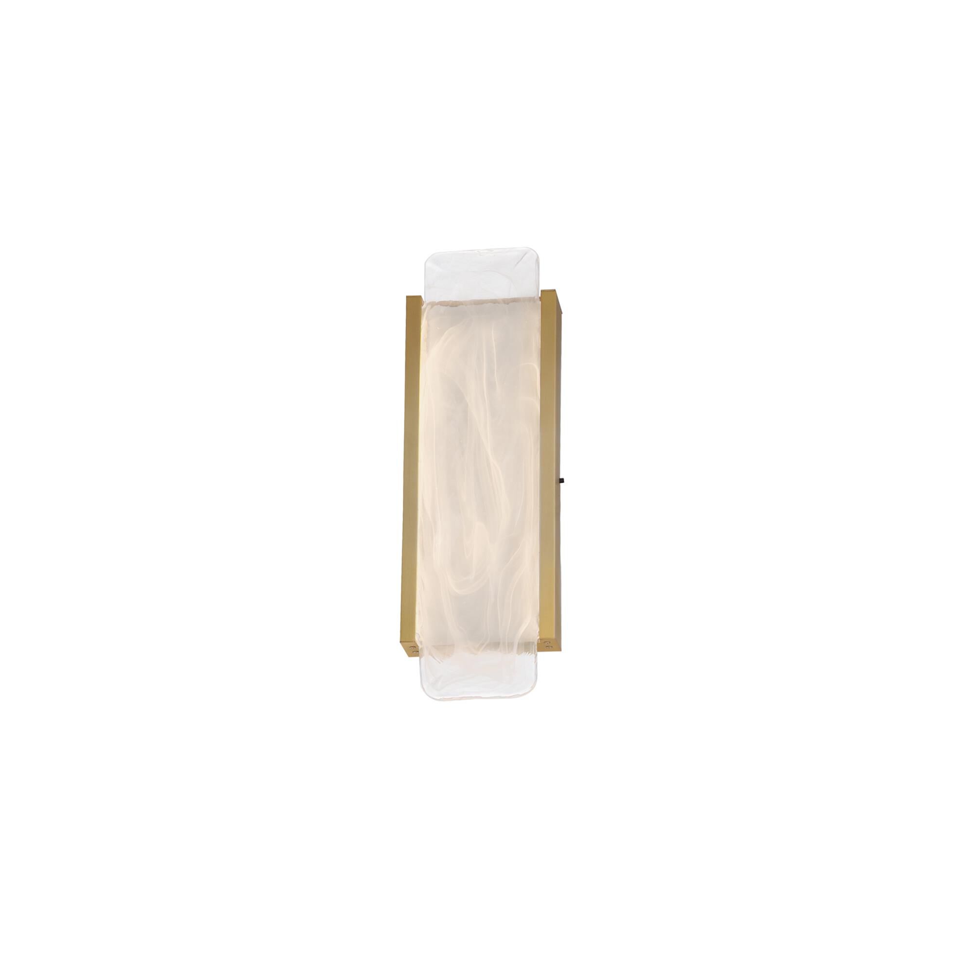 Shown in Natural Aged Brass finish and White Spiral glass