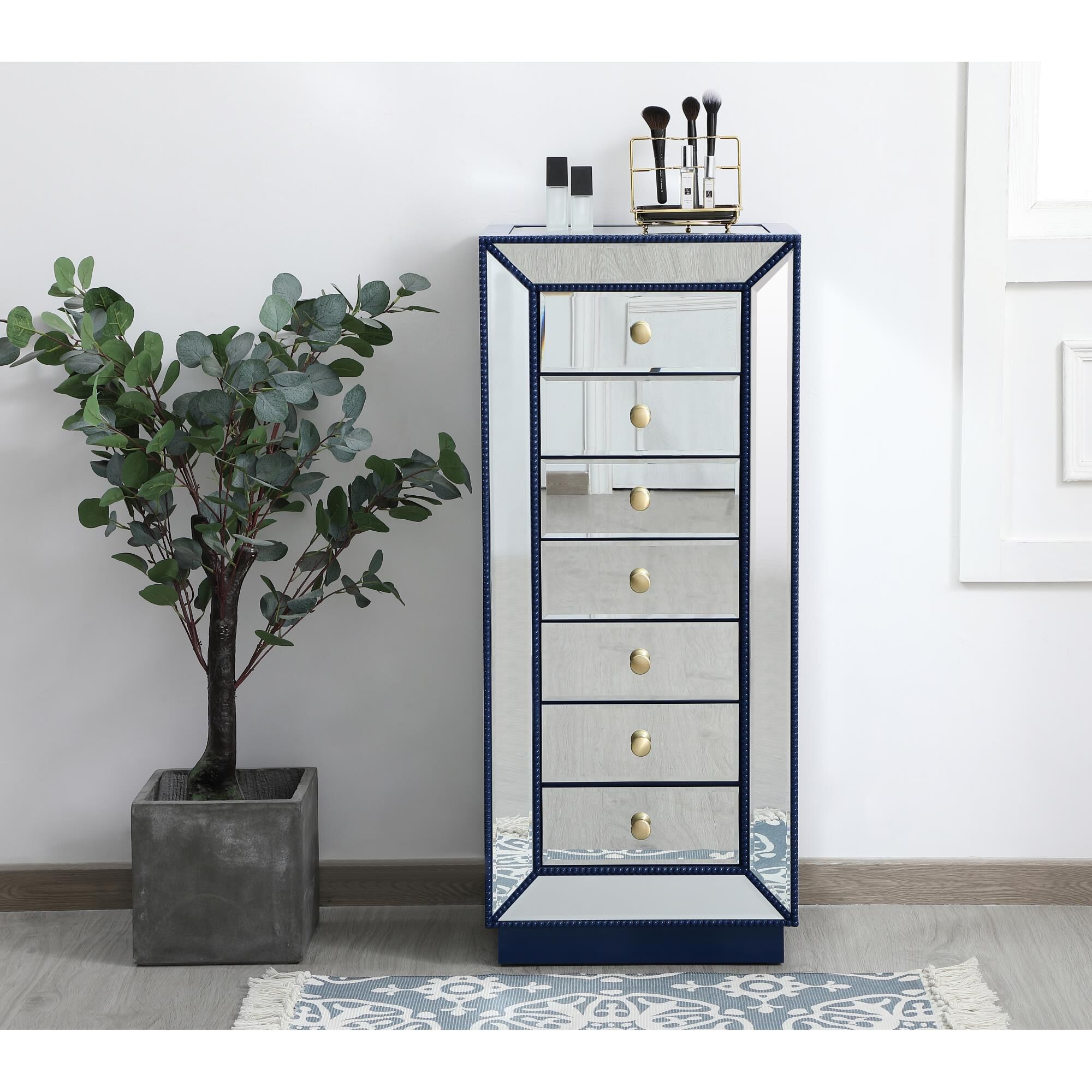 Shown in Blue finish