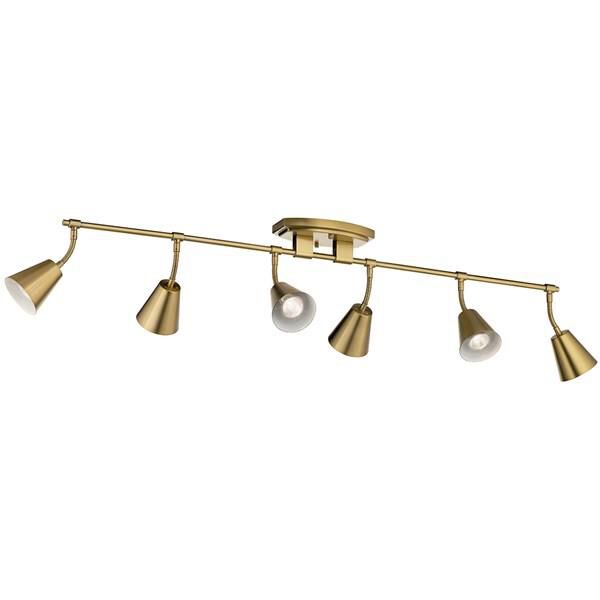 Shown in Brushed Natural Brass finish and Metal shade