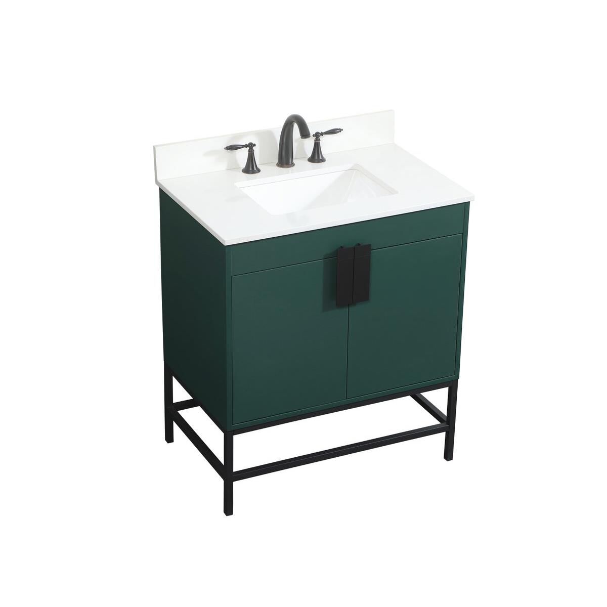 Shown in Green finish and With Backsplash accent