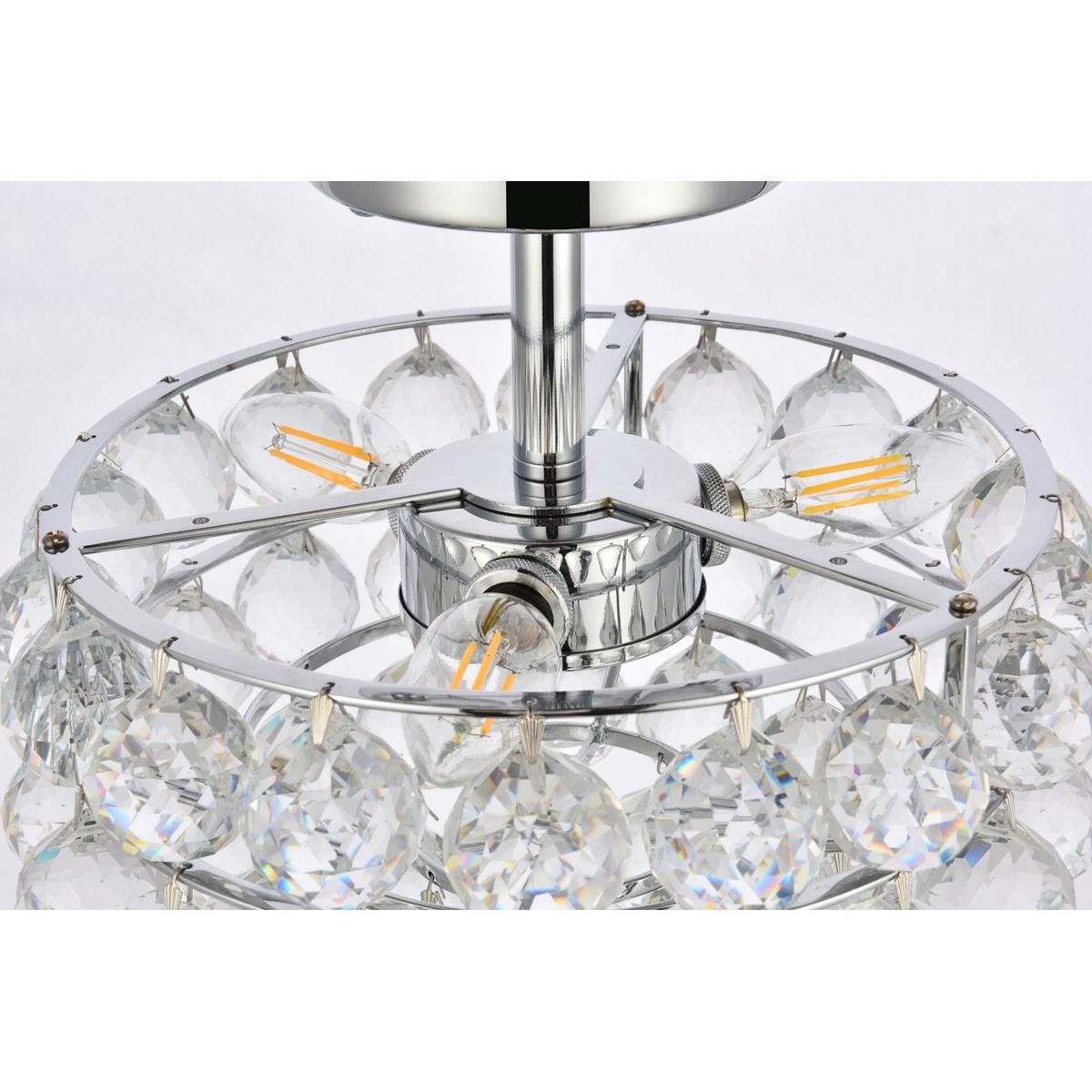 Savannah 12 Inch 3 Light Semi Flush Mount by Elegant Lighting