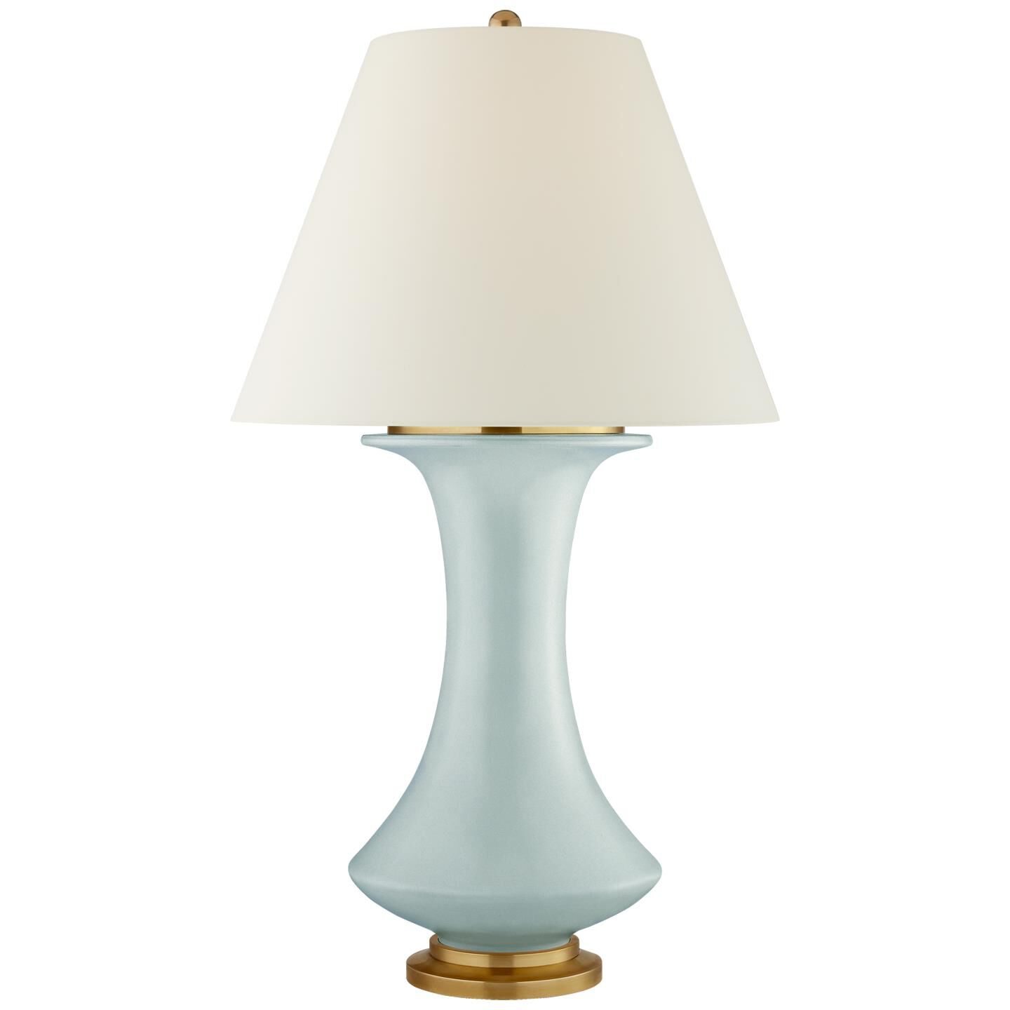 Shown in Matte Sky Blue finish and Natural Percale shade