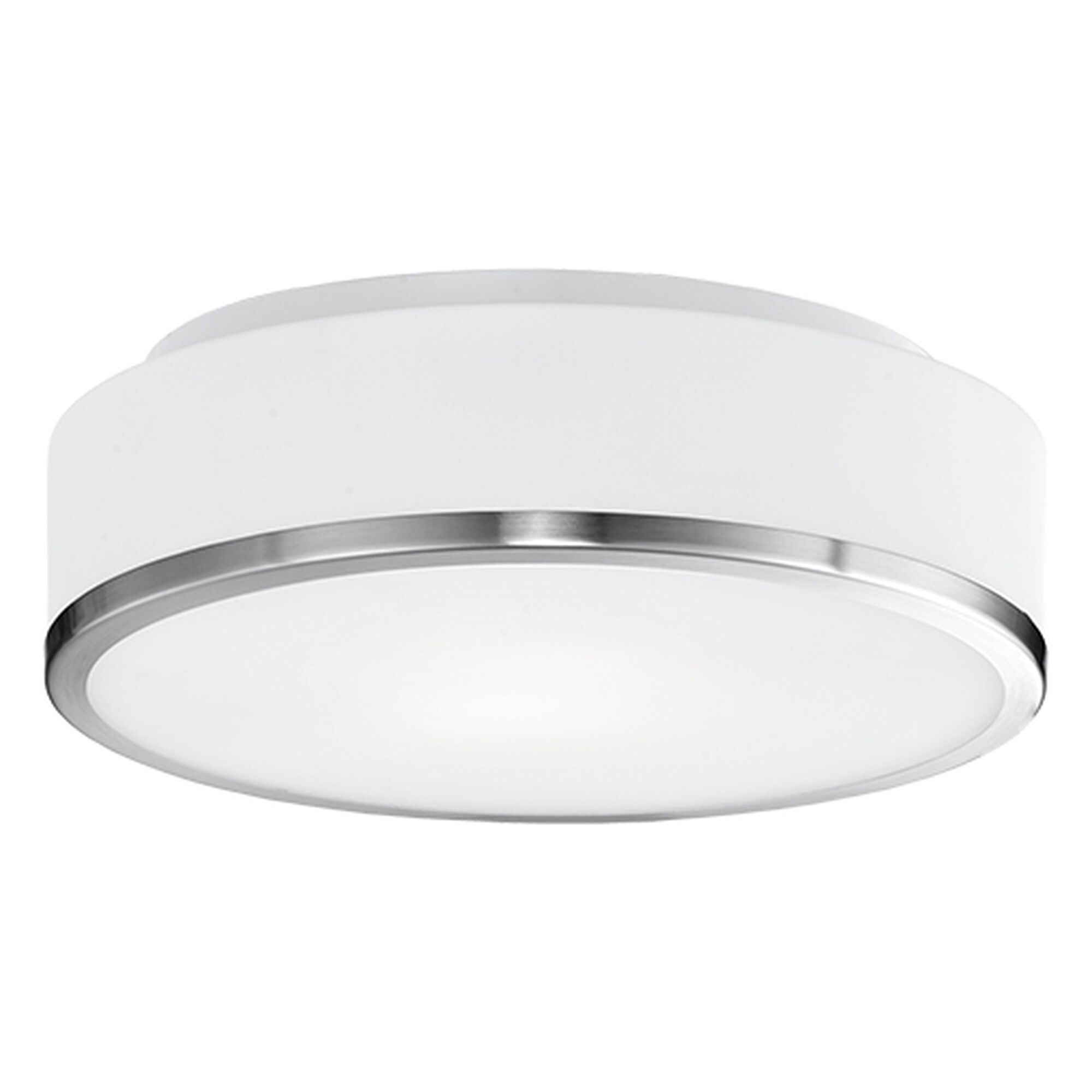 Shown in Brushed Nickel finish and Opal glass