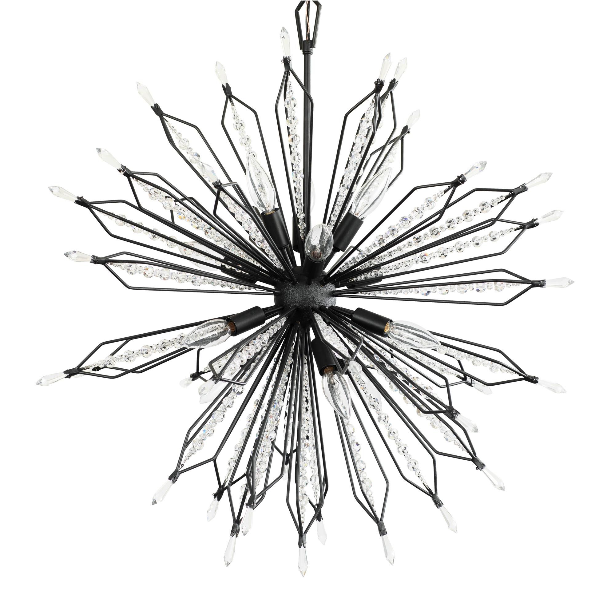 Shown in Carbon finish and Premium - Clear crystal