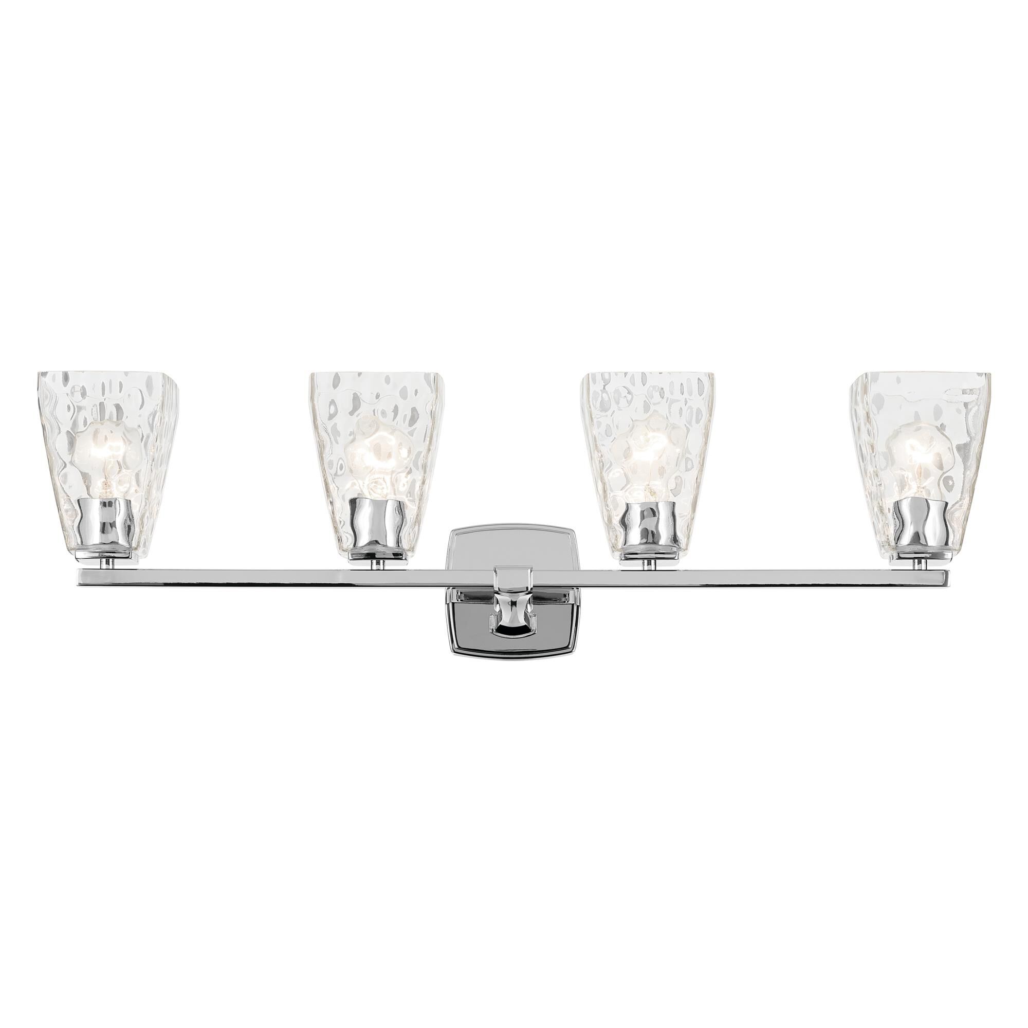 Shown in Chrome finish and Clear Water glass