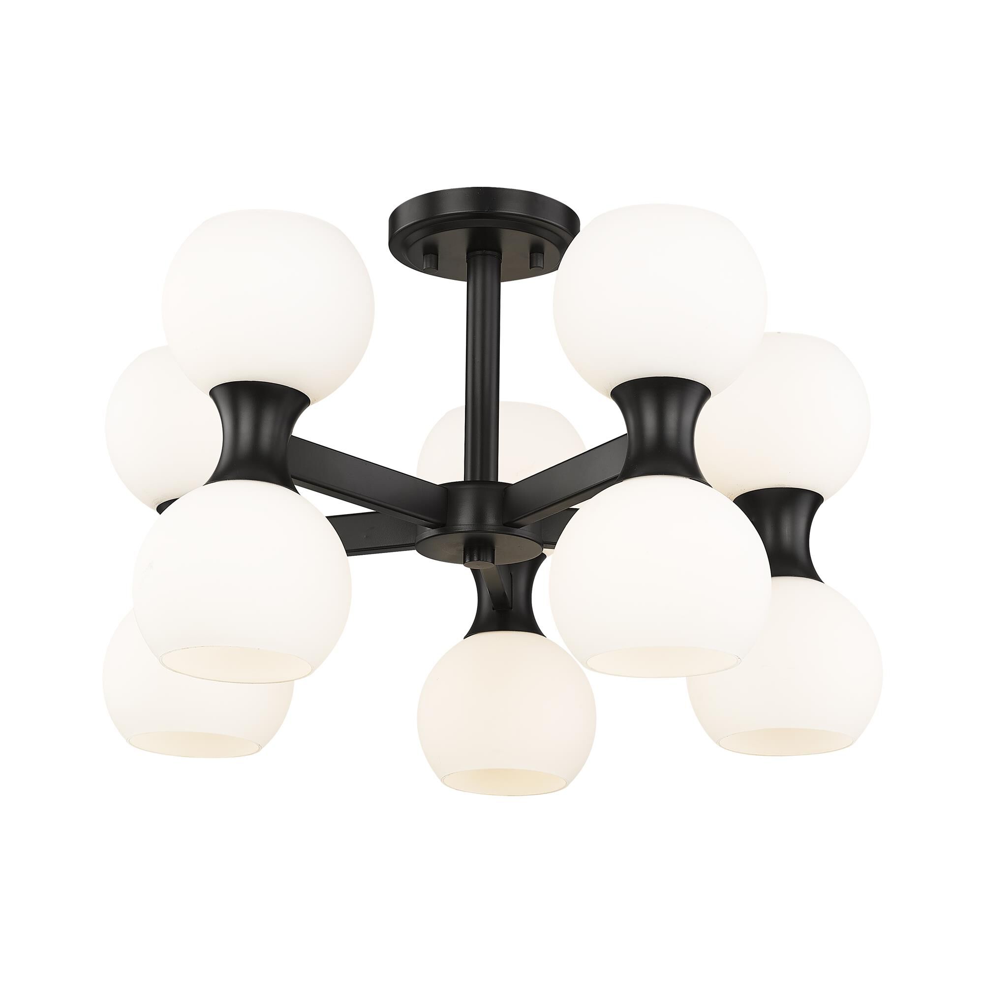 Shown in Matte Black finish and Matte Opal glass