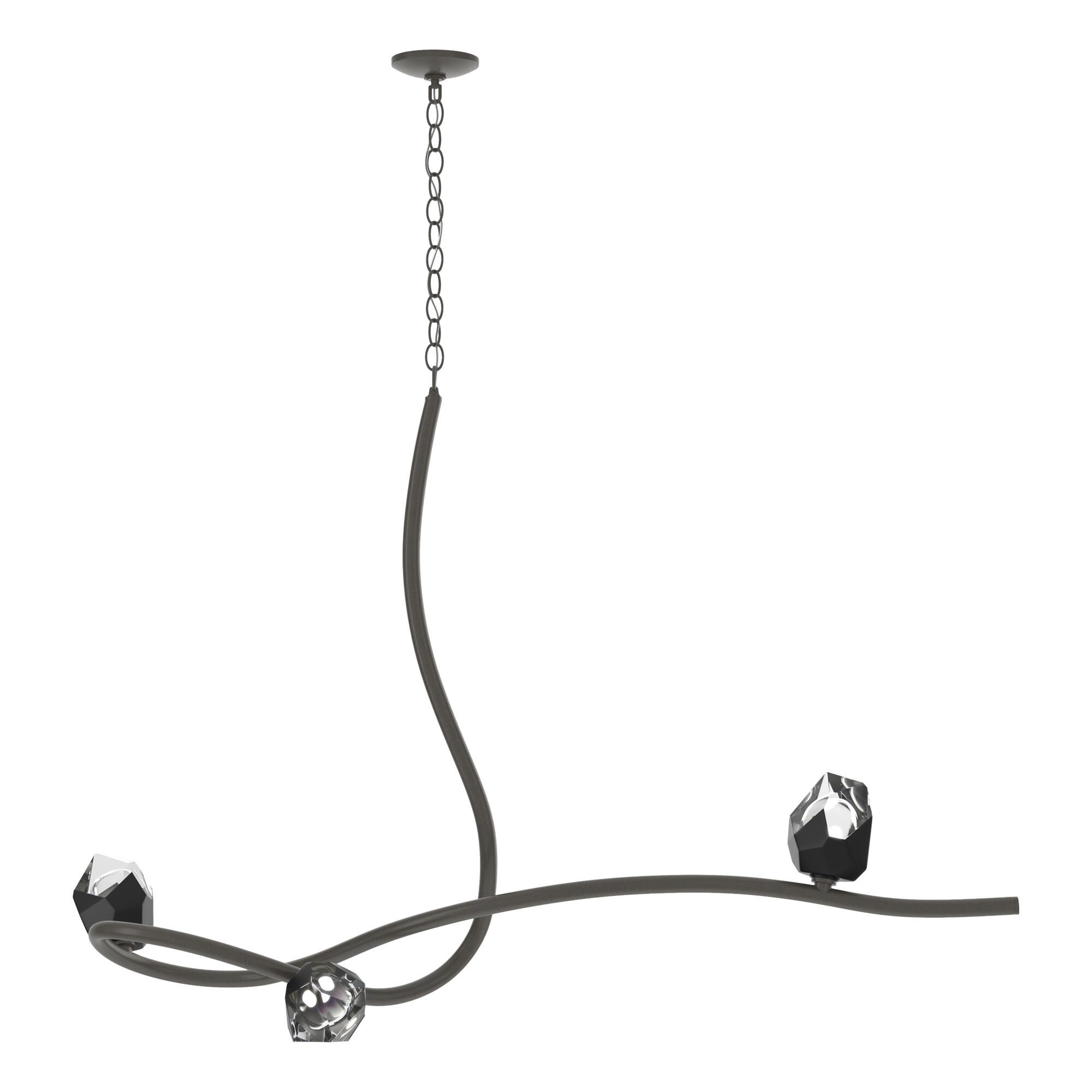 Shown in Dark Smoke finish and Black Crystal glass