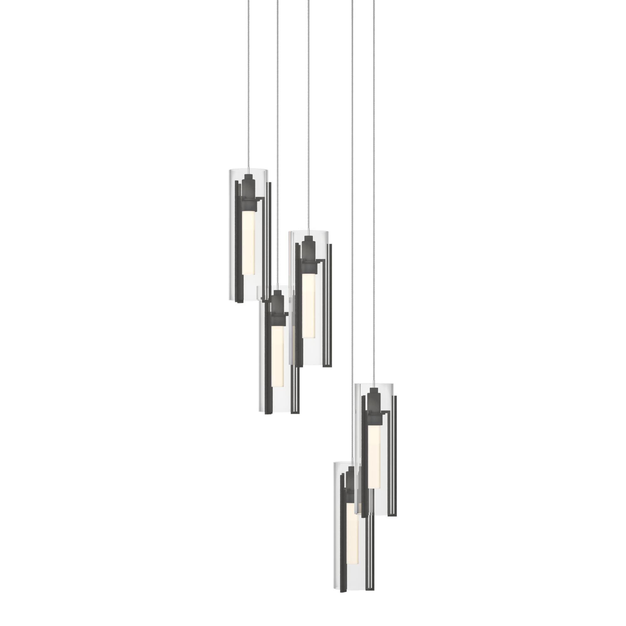 Exos Glass 14 Inch Multi Light Pendant by Hubbardton Forge
