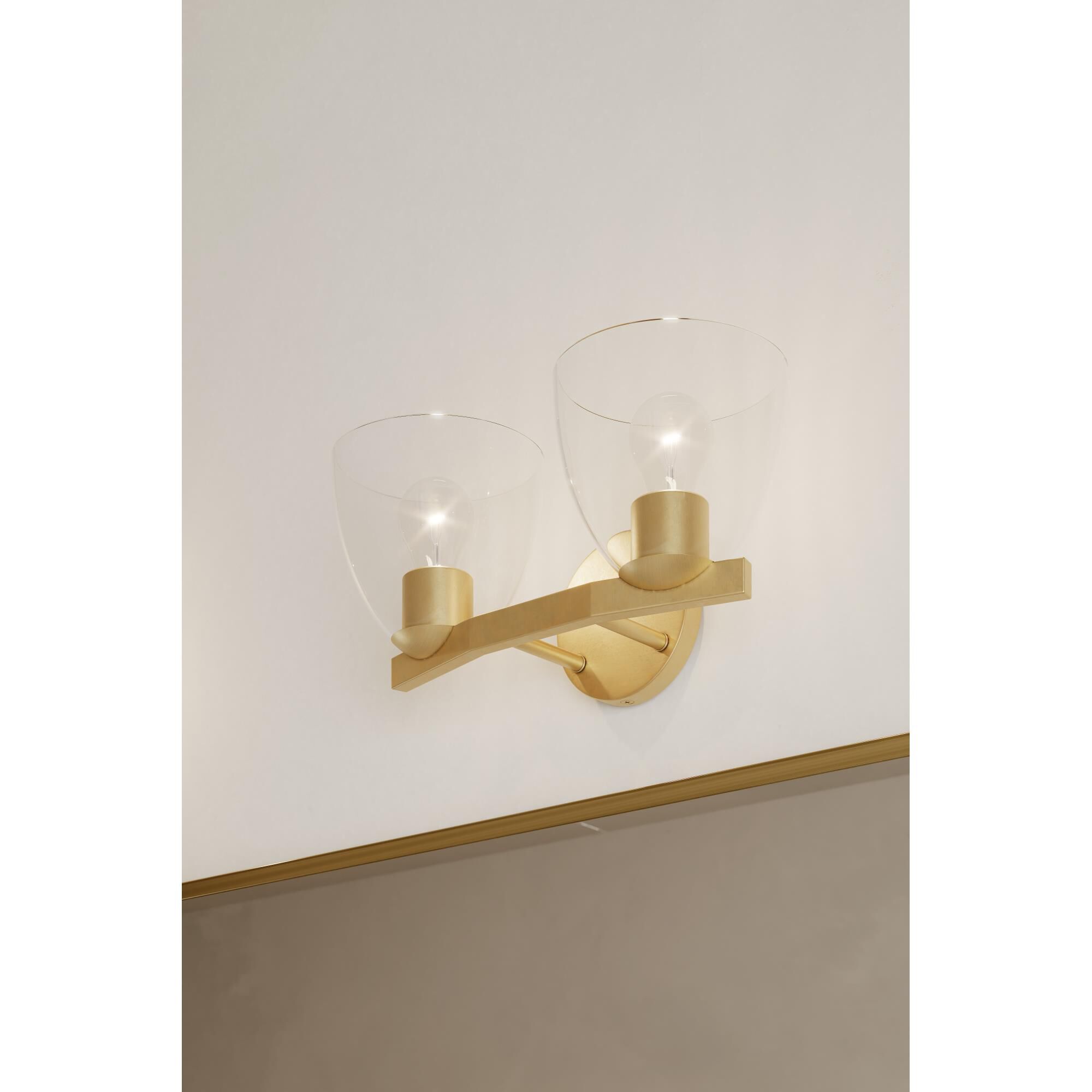 Shown in Legacy Brass finish and Clear glass