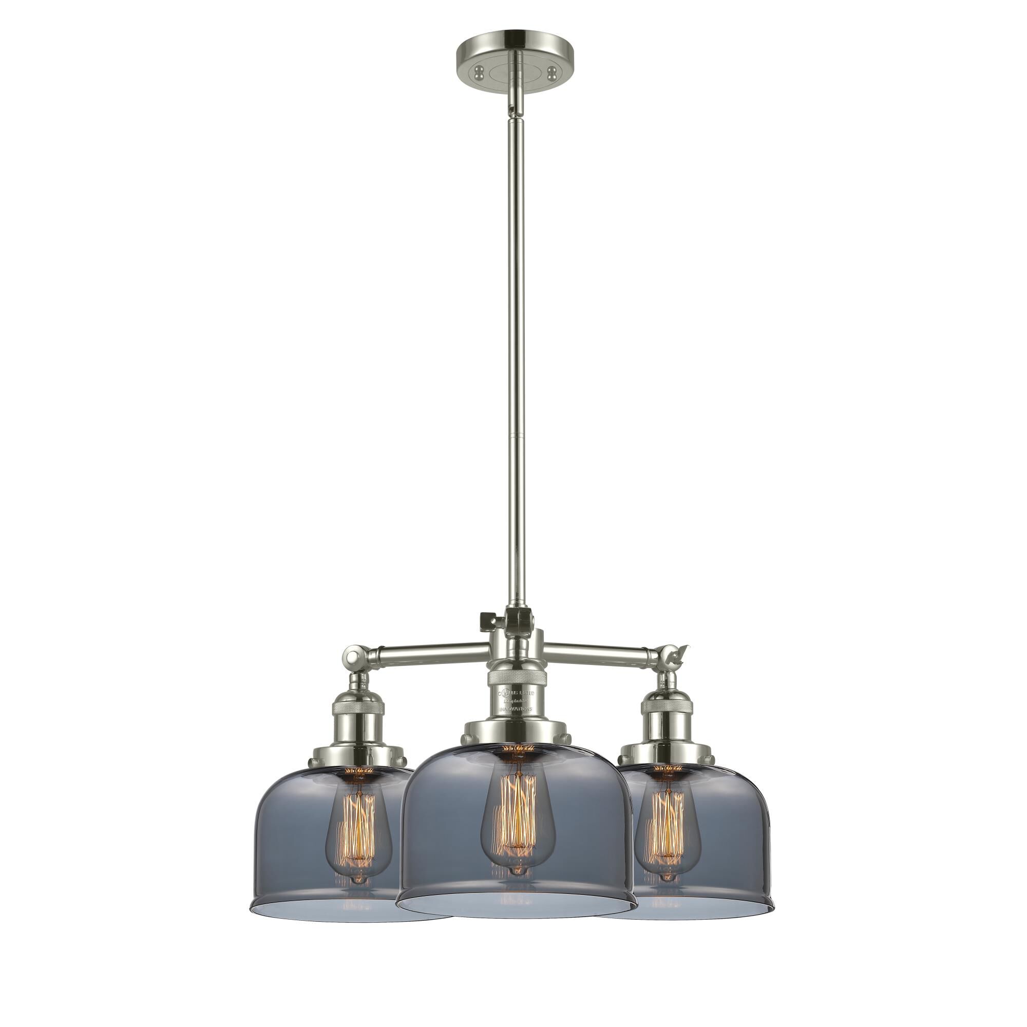 Shown in Polished Nickel finish and Plated Smoked glass