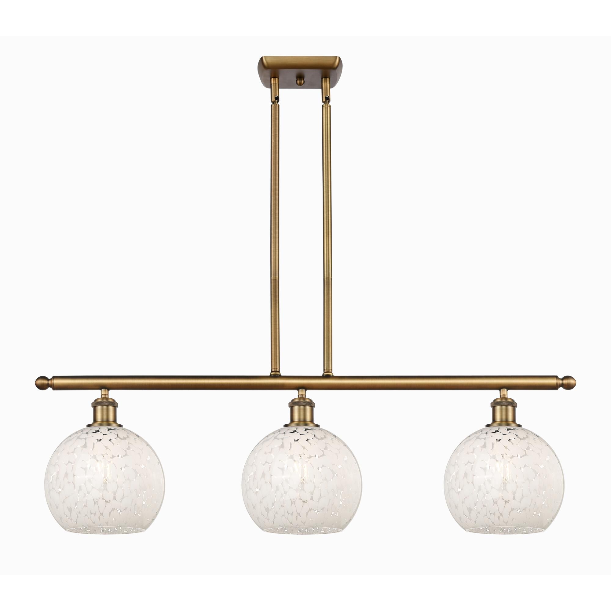 Bruno Marashlian White Mouchette 36 Inch Linear Suspension Light by Innovations Lighting