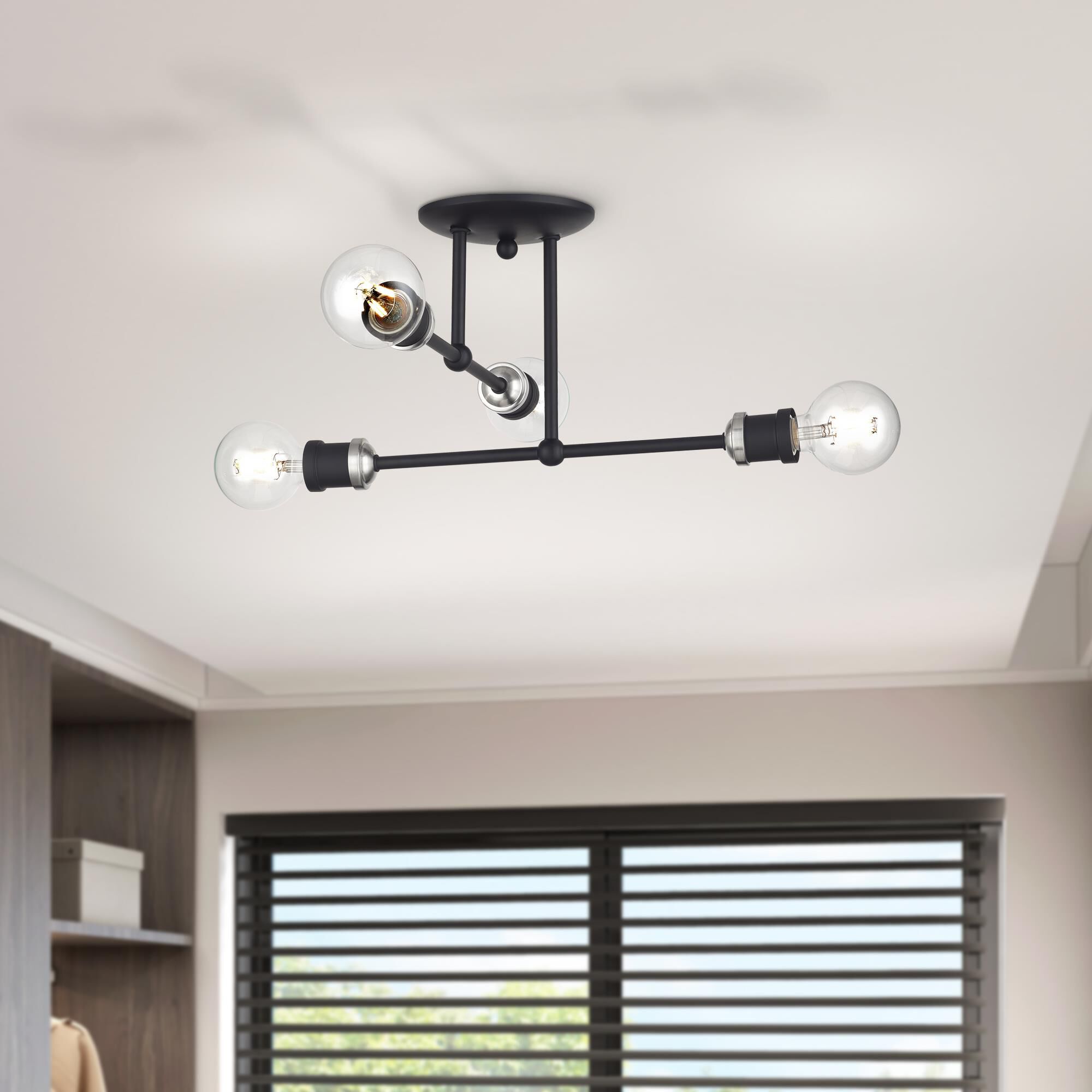 Delacroix 17 Inch Semi Flush Mount by Livex Lighting