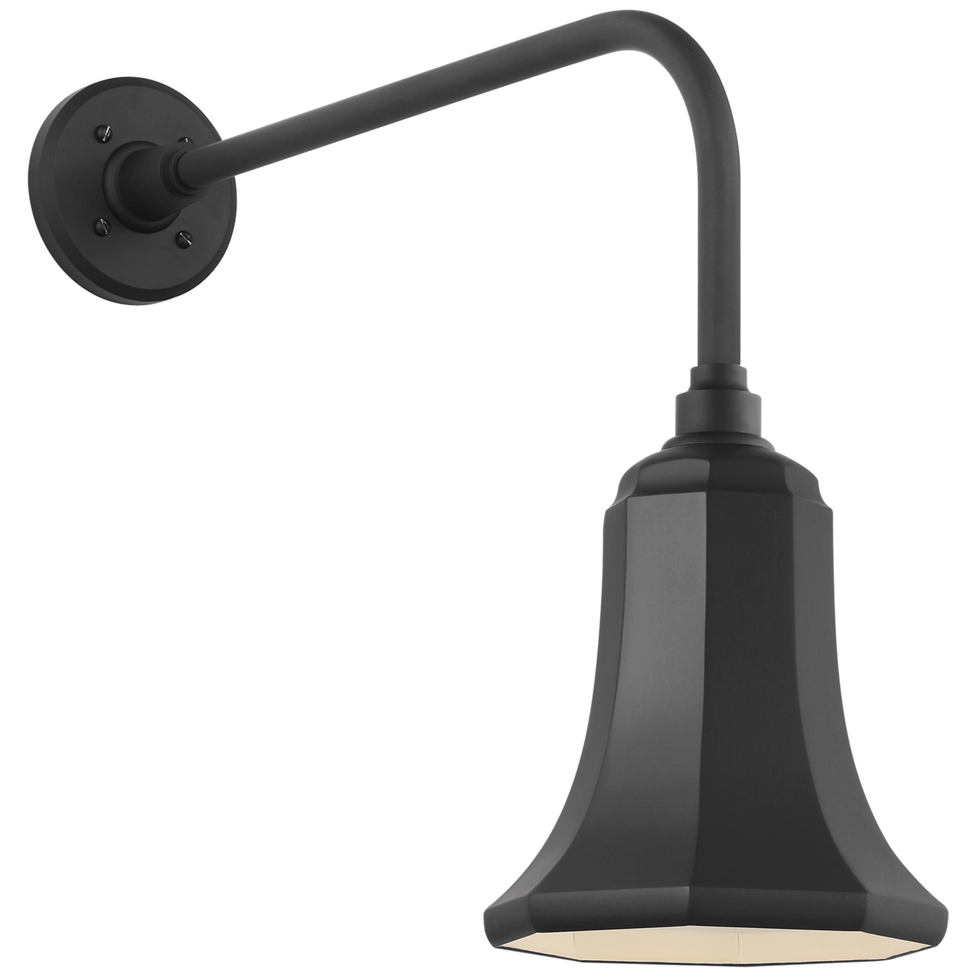Shown in Matte Black finish and Black shade