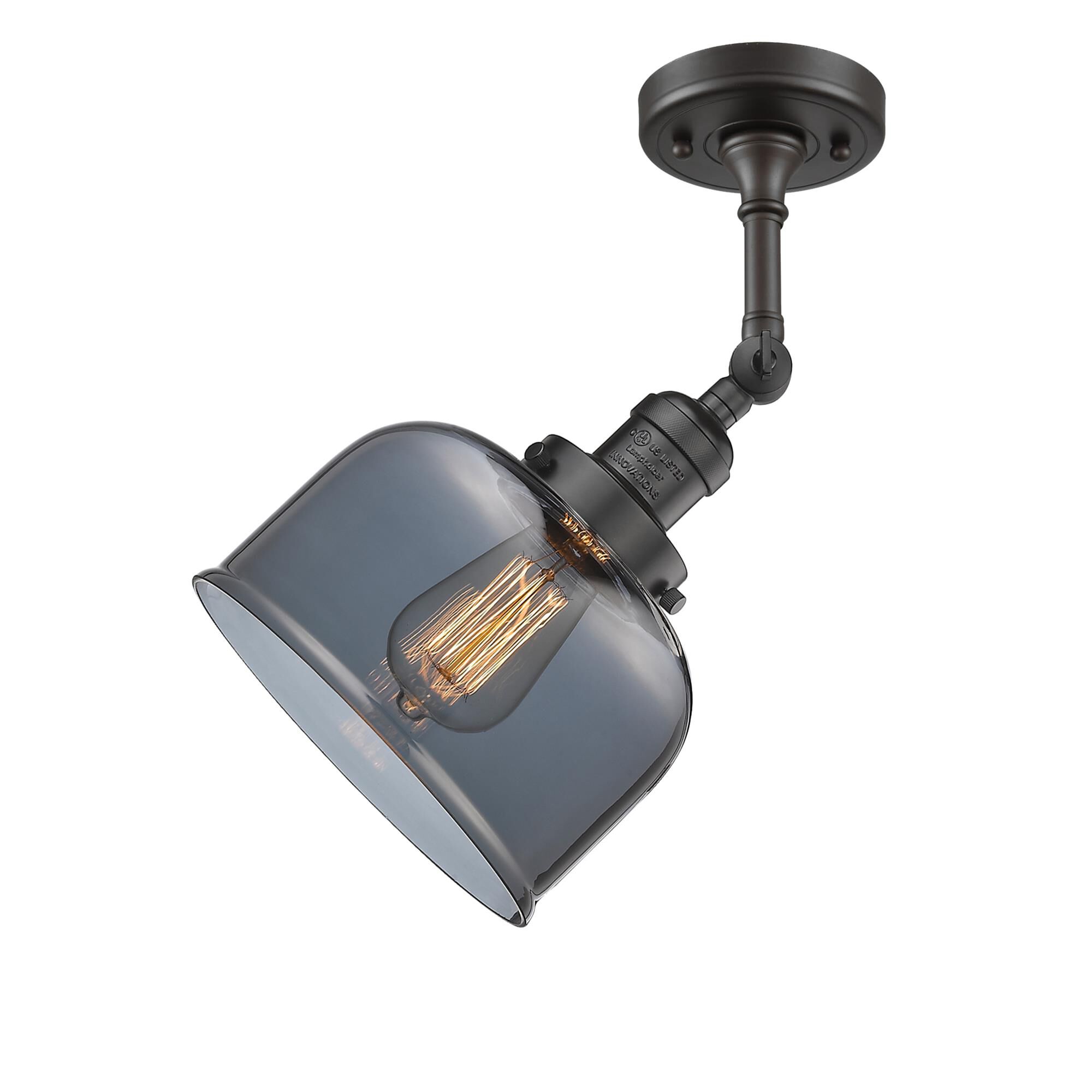 Shown in Oil Rubbed Bronze finish and Plated Smoked glass