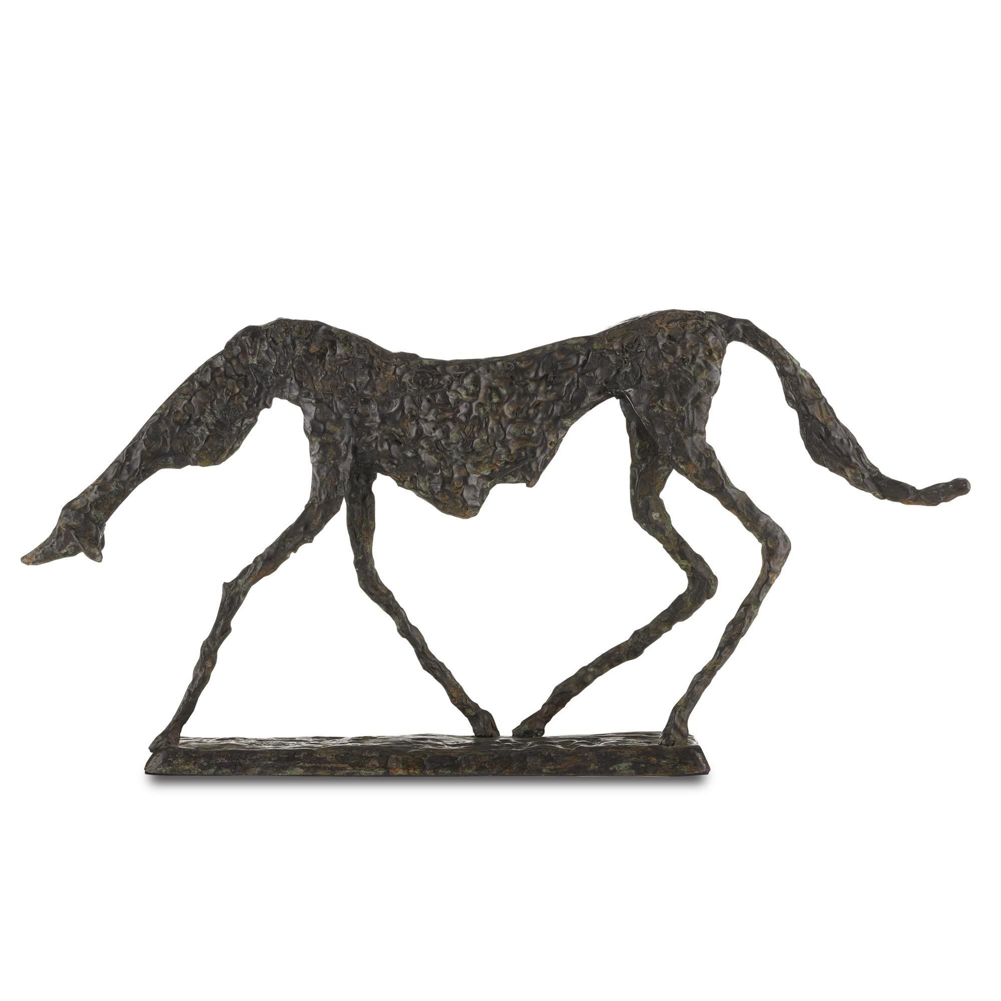 Dog of the Moon Bronze Figurine by Currey and Company
