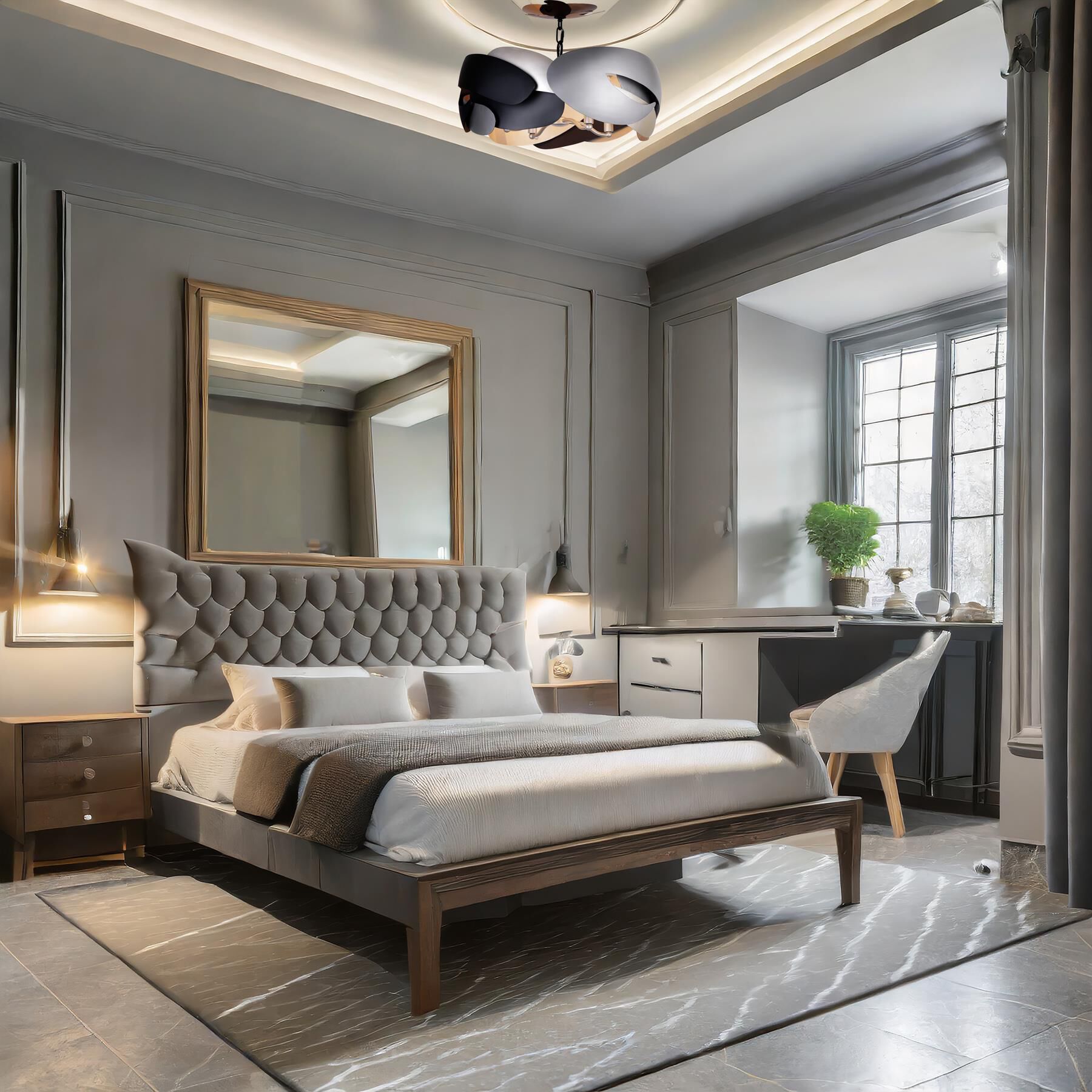 Metalo Misto Semi Flush Mount by Kovacs