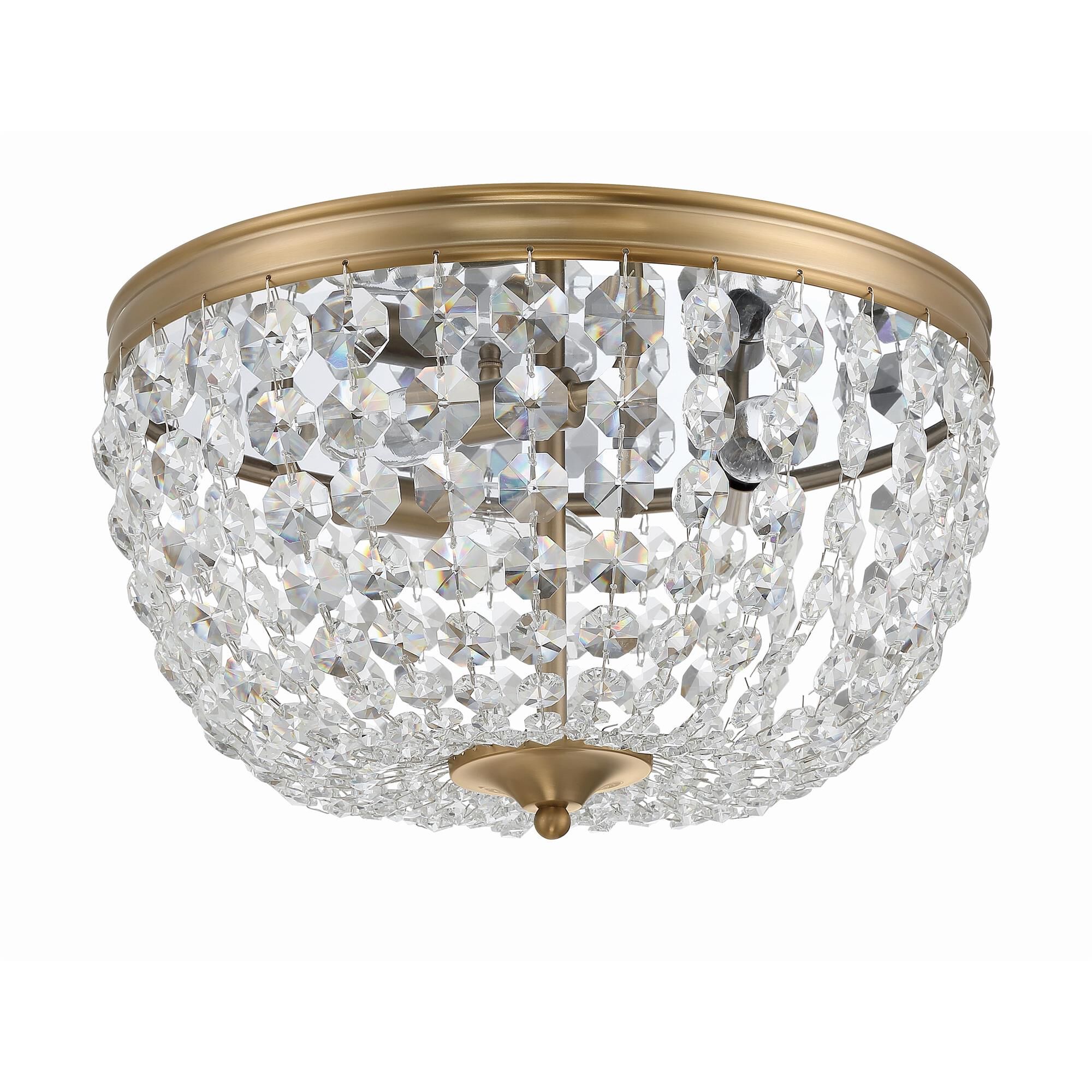 Shown in Vibrant Gold finish and Hand Cut crystal