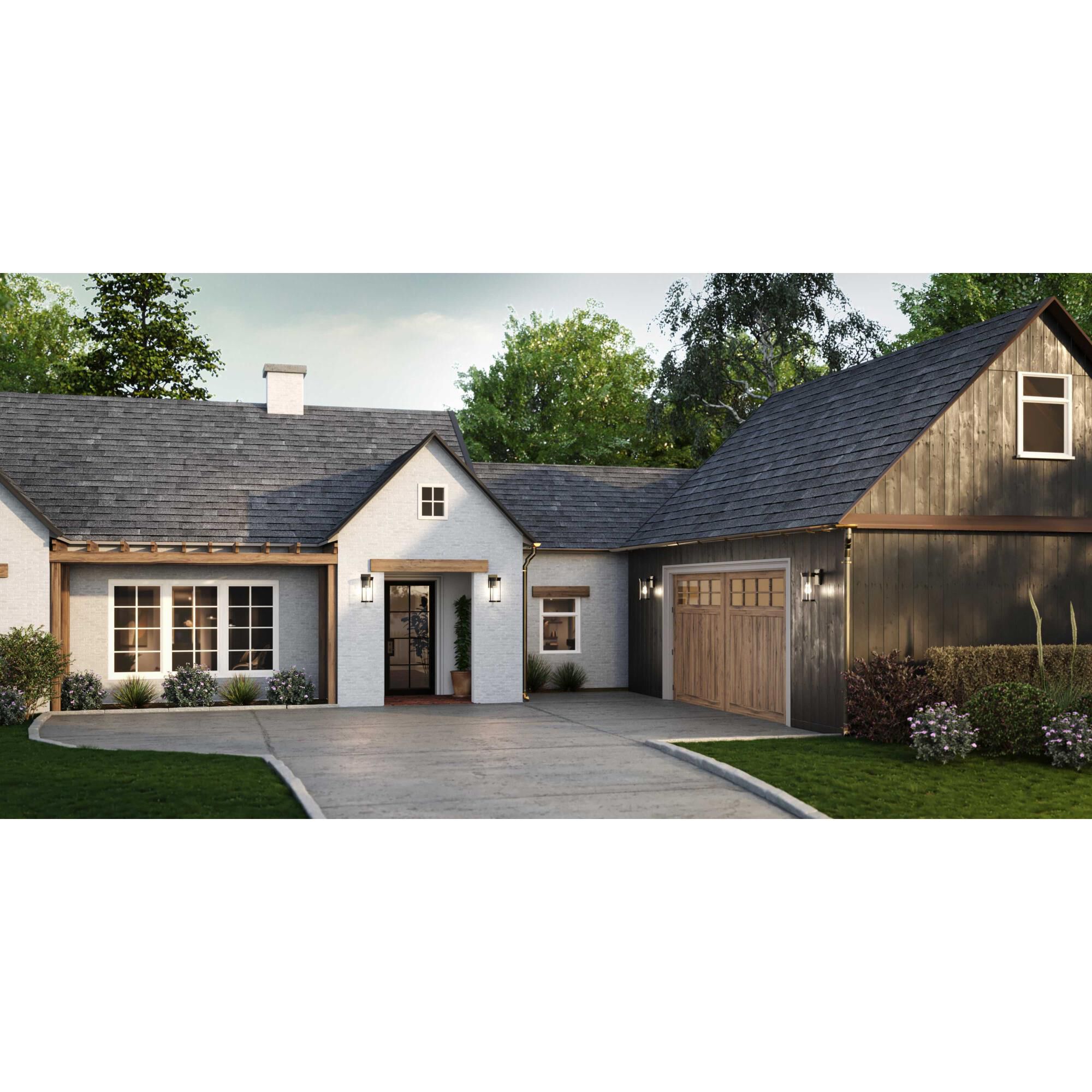 Shown in Black finish and Clear Seeded glass