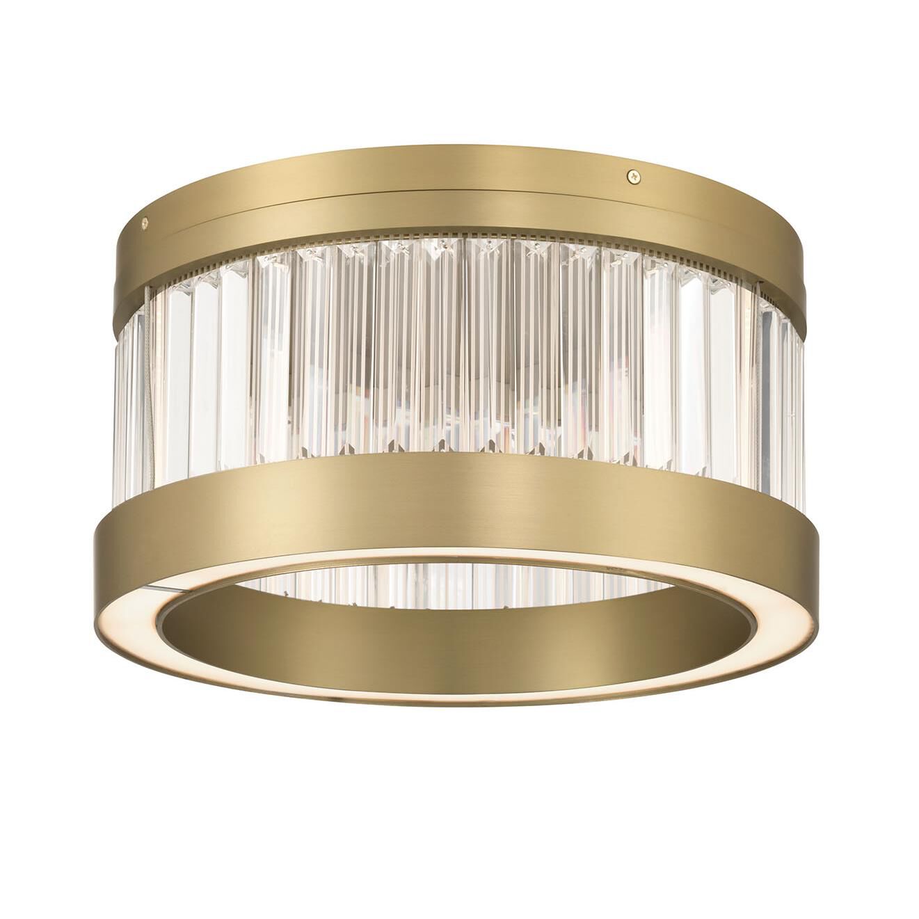 Shown in Gold finish and Clear Crystal glass