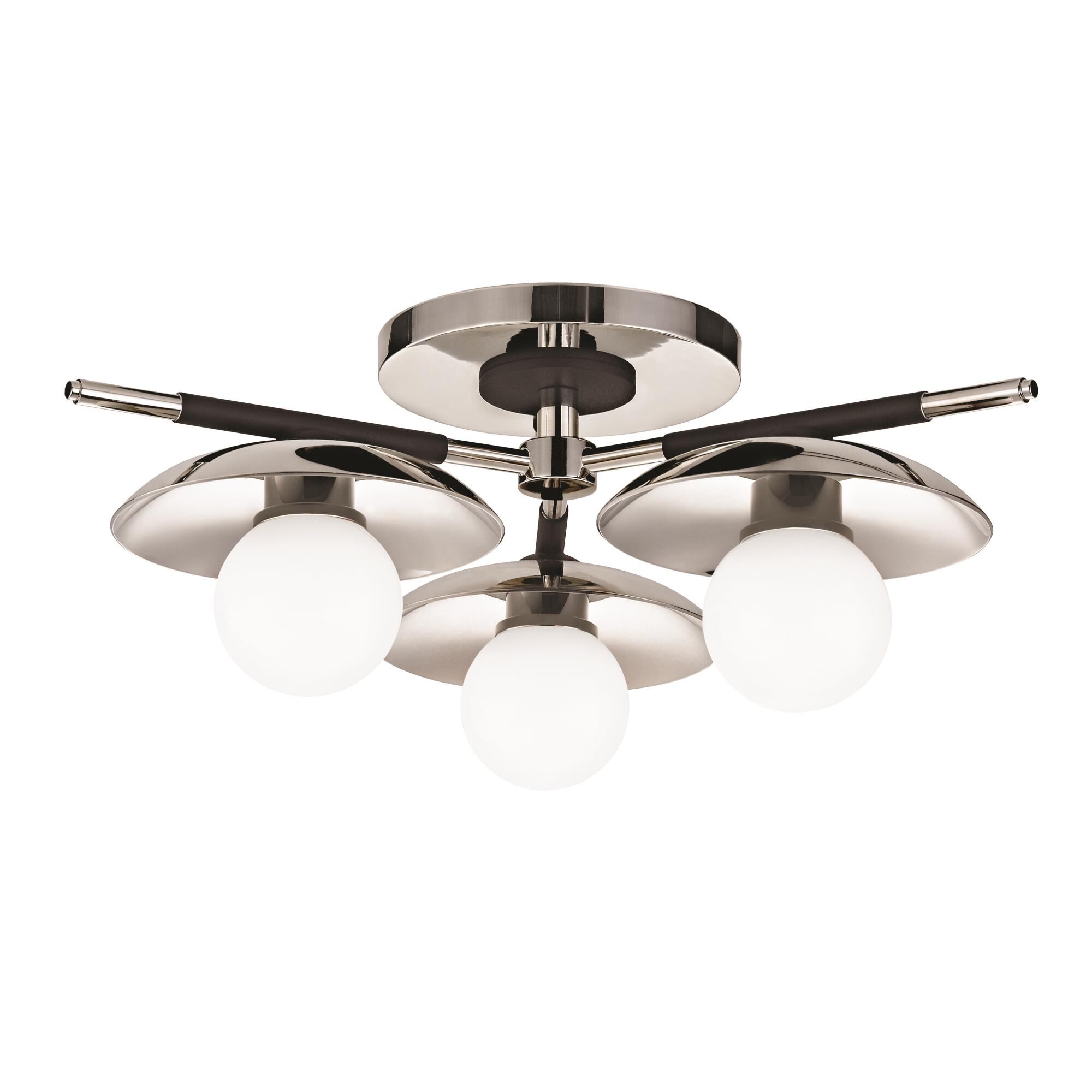 Shown in Polished Nickel finish and Opal Matte glass 