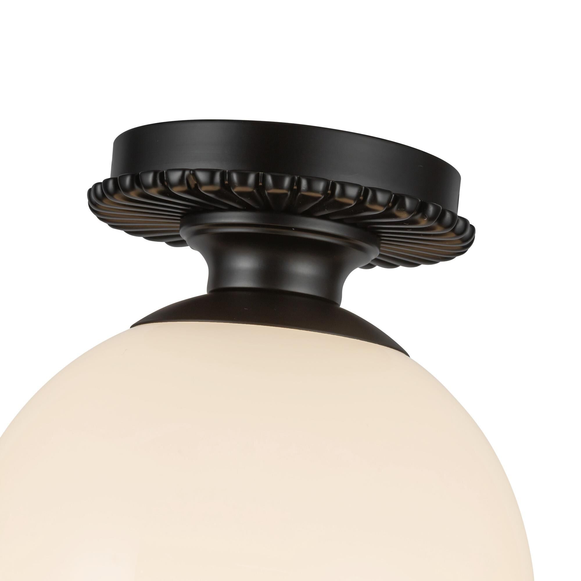 Peyton Fox Otis 8 Inch Semi Flush Mount,