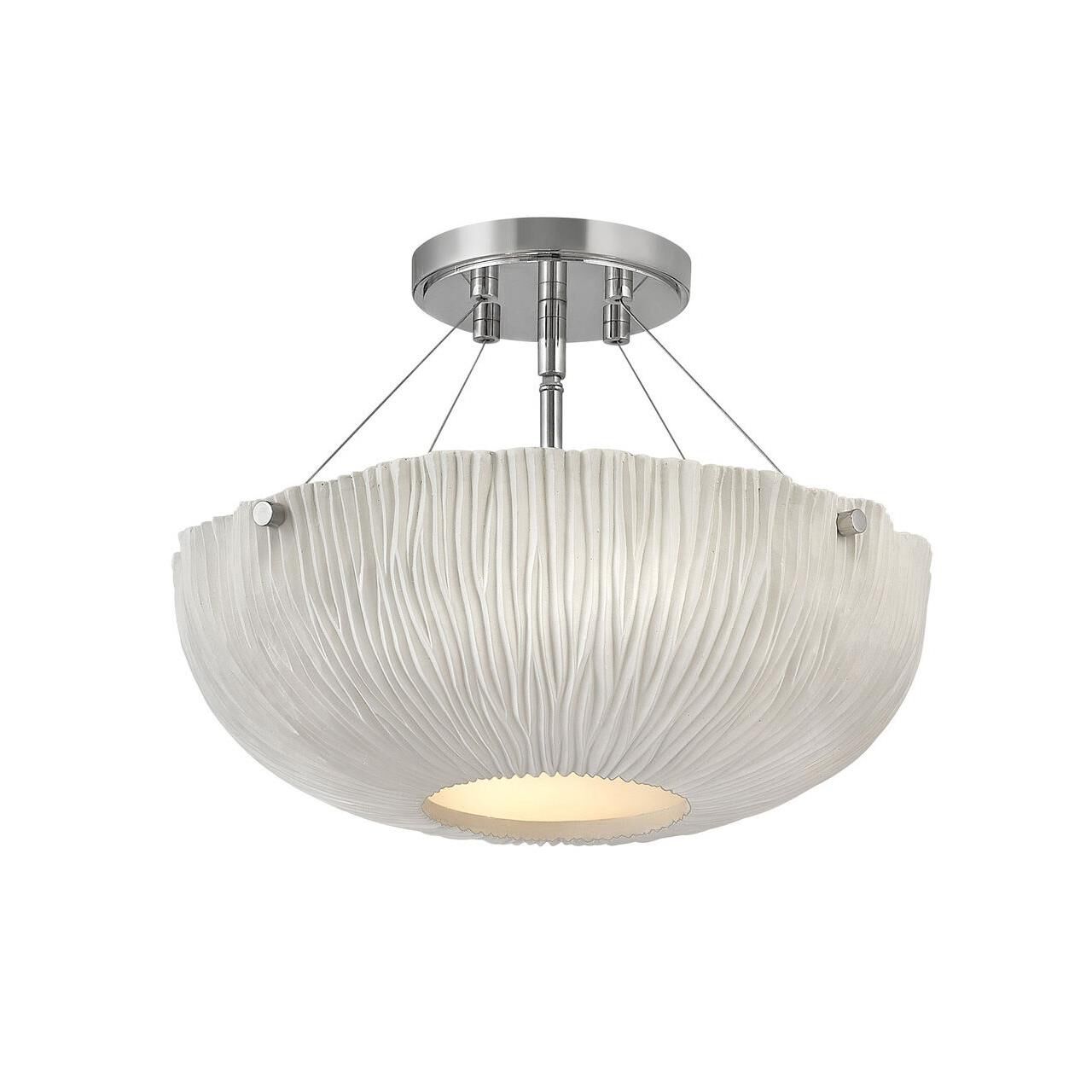 Coral 17 Inch 3 Light Semi Flush Mount by Hinkley Lighting