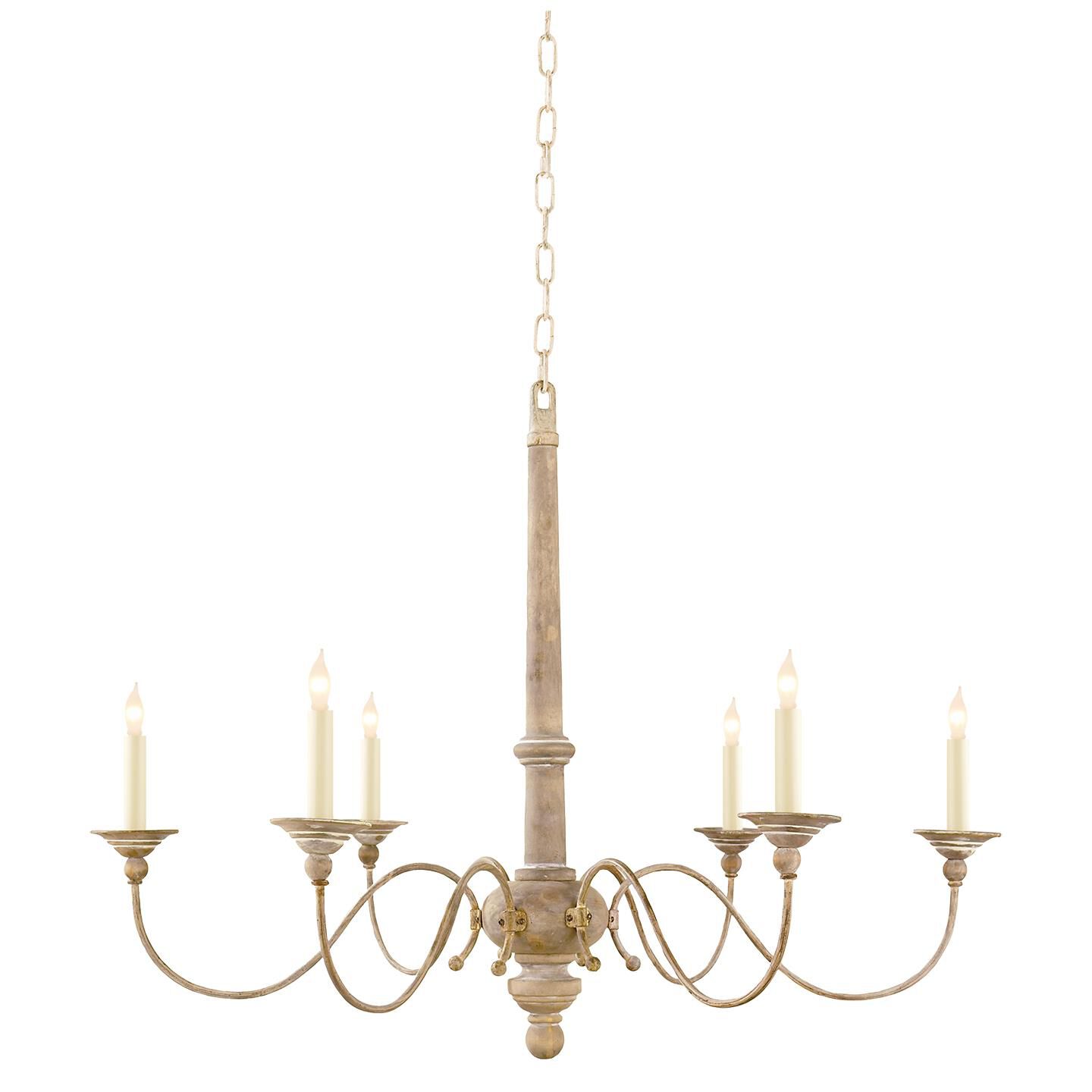 Country 36 Inch 6 Light Chandelier by Visual Comfort Signature Collection