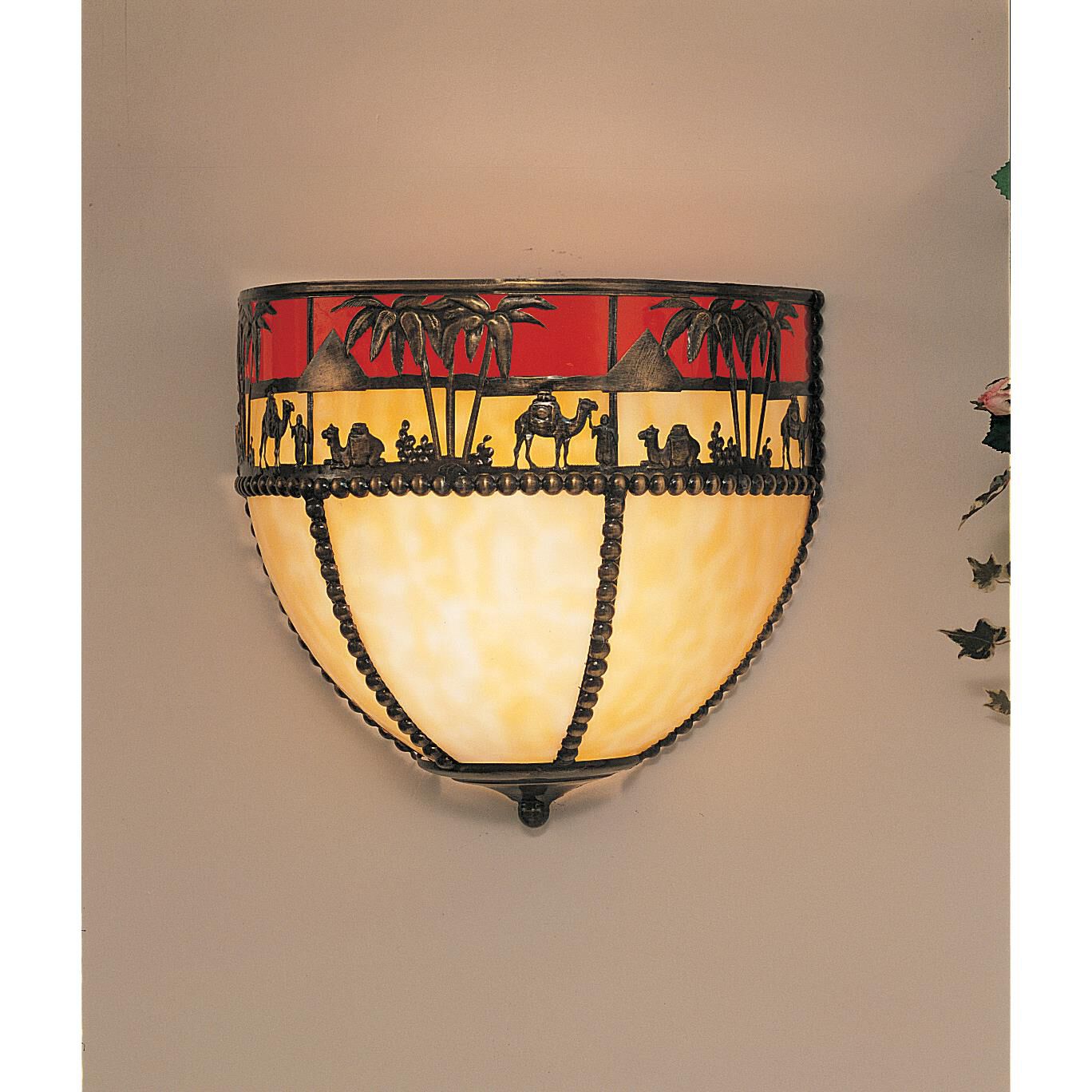 Shown with Scarlet-Amber-Bone Beige glass