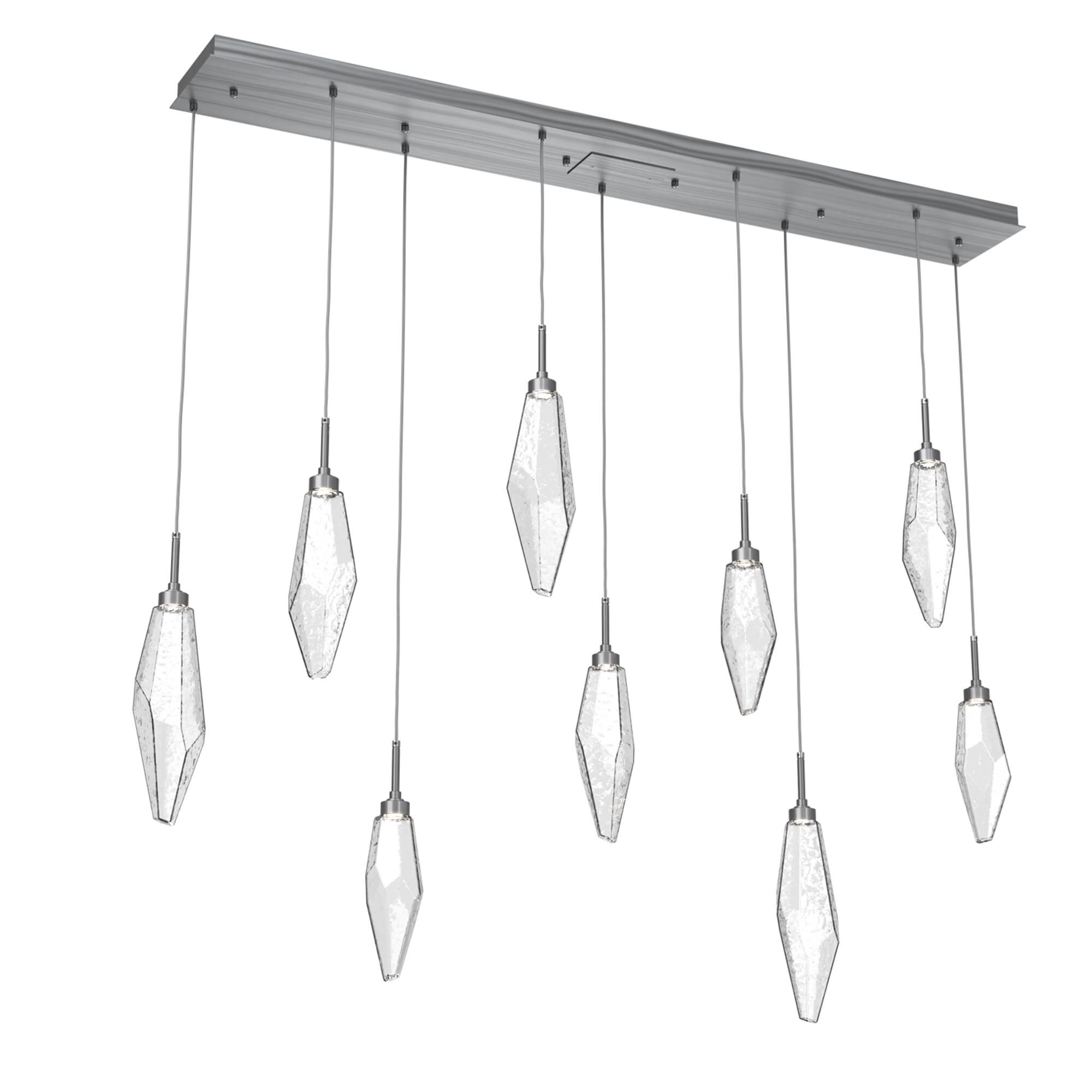 Shown in Graphite finish and Chilled Clear glass