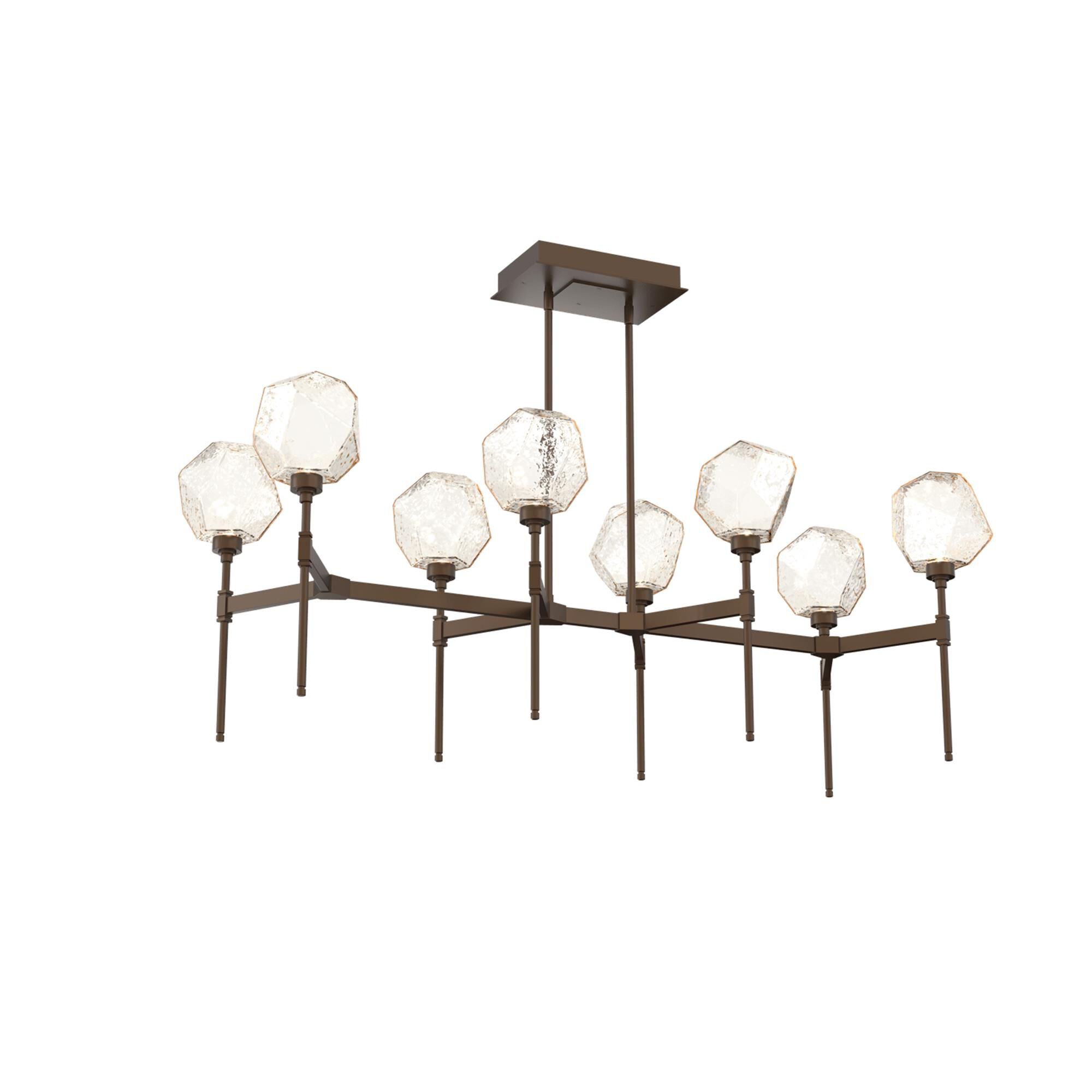 Shown in Flat Bronze finish and Amber glass