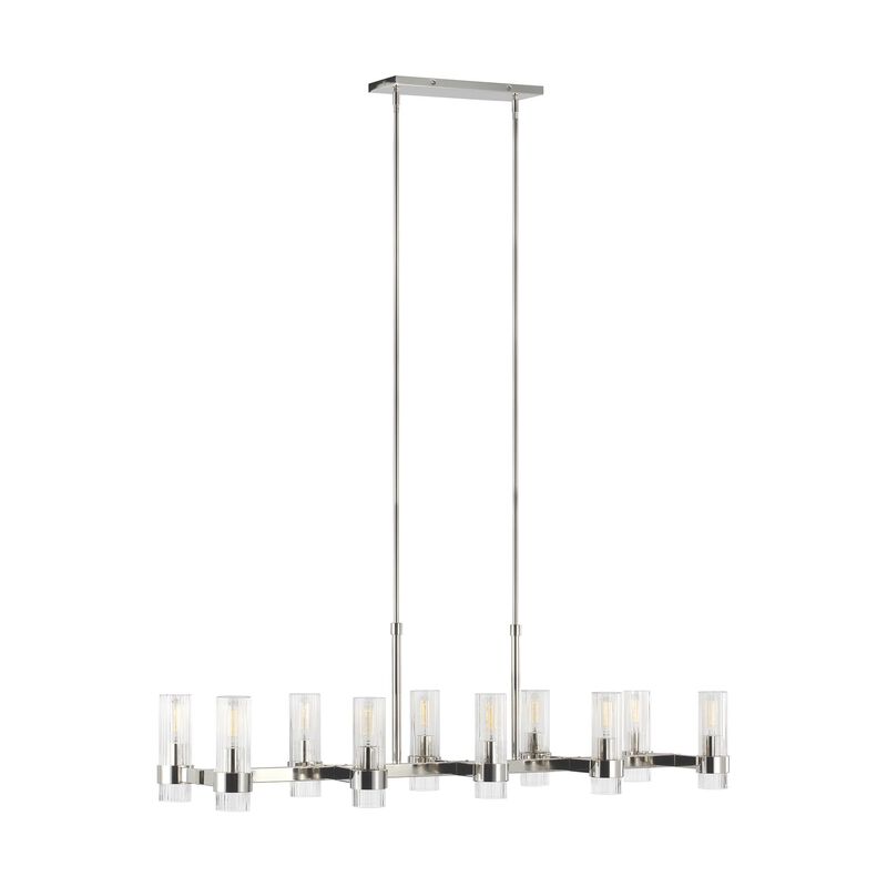 Chapman & Myers Geneva 50 Inch 10 Light Linear Suspension Light by Visual Comfort Studio Collection