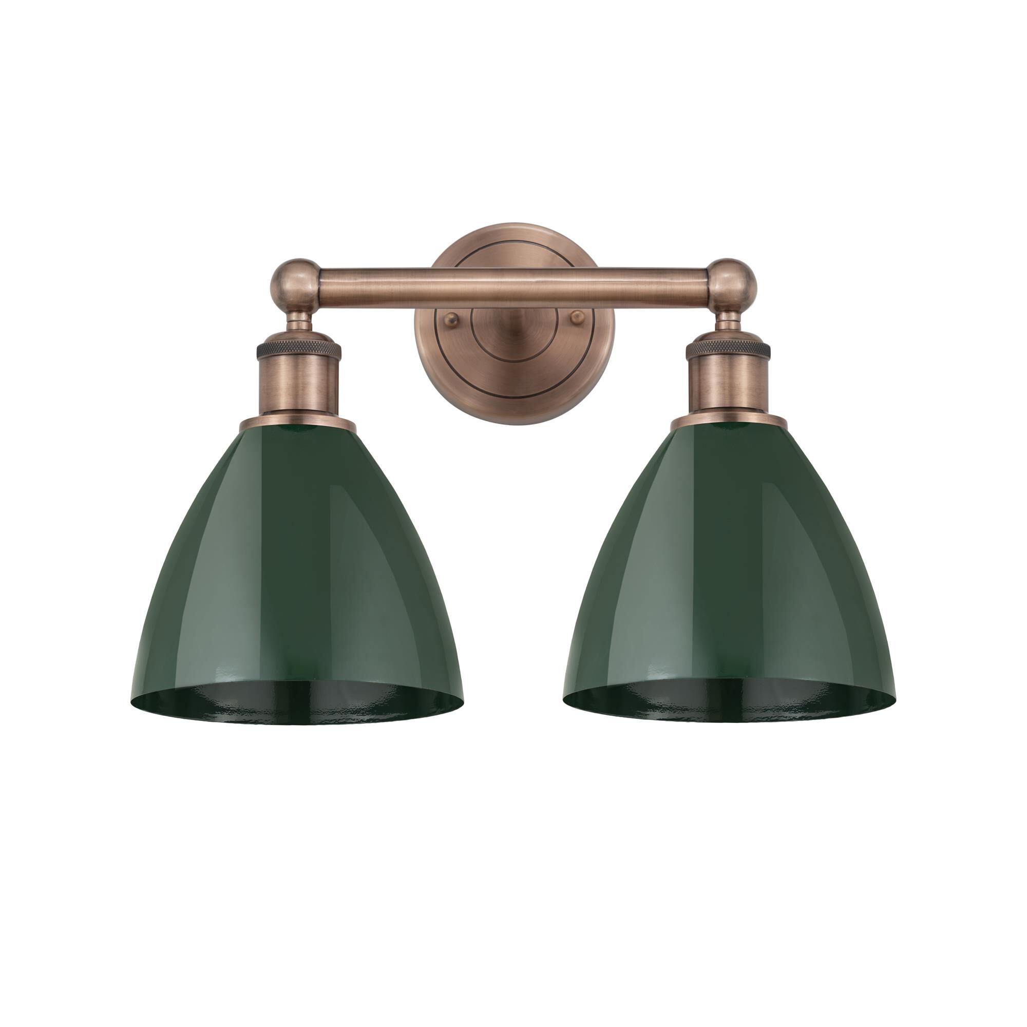 Shown in Antique Copper finish and Green shade