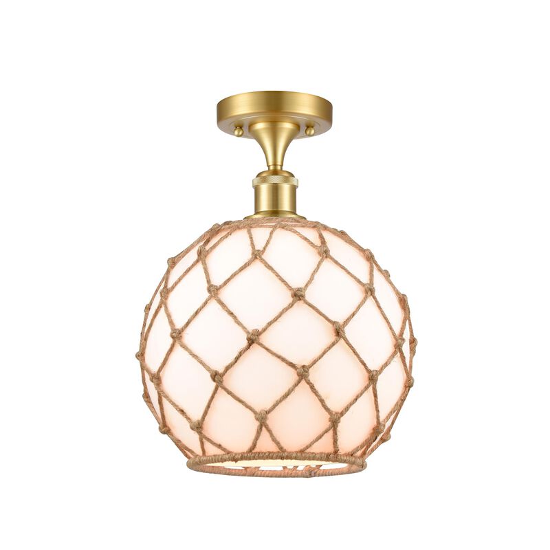 Bruno Marashlian Farmhouse Rope 10 Inch Semi Flush Mount by Innovations Lighting