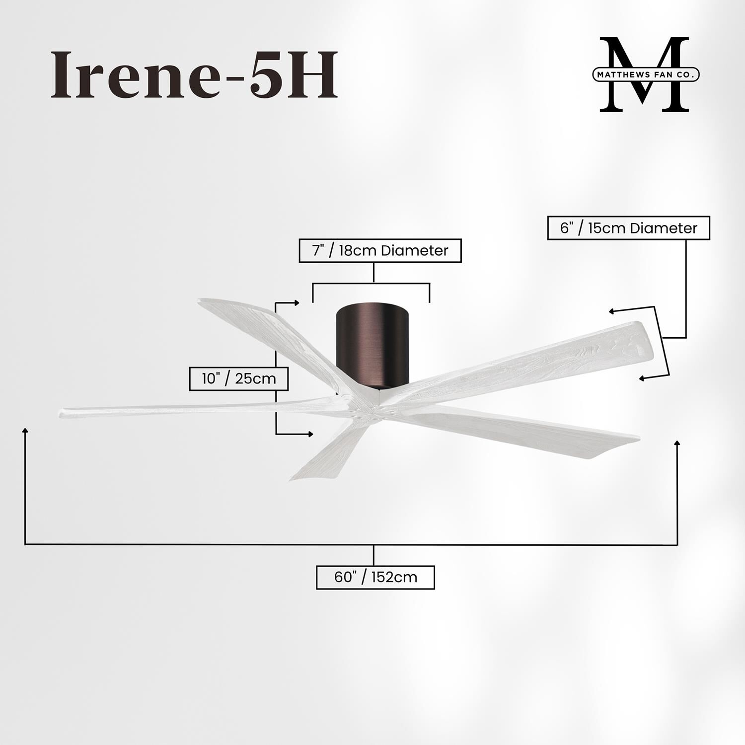 Irene 60 Inch Flush Mount Fan by Matthews Fan Company