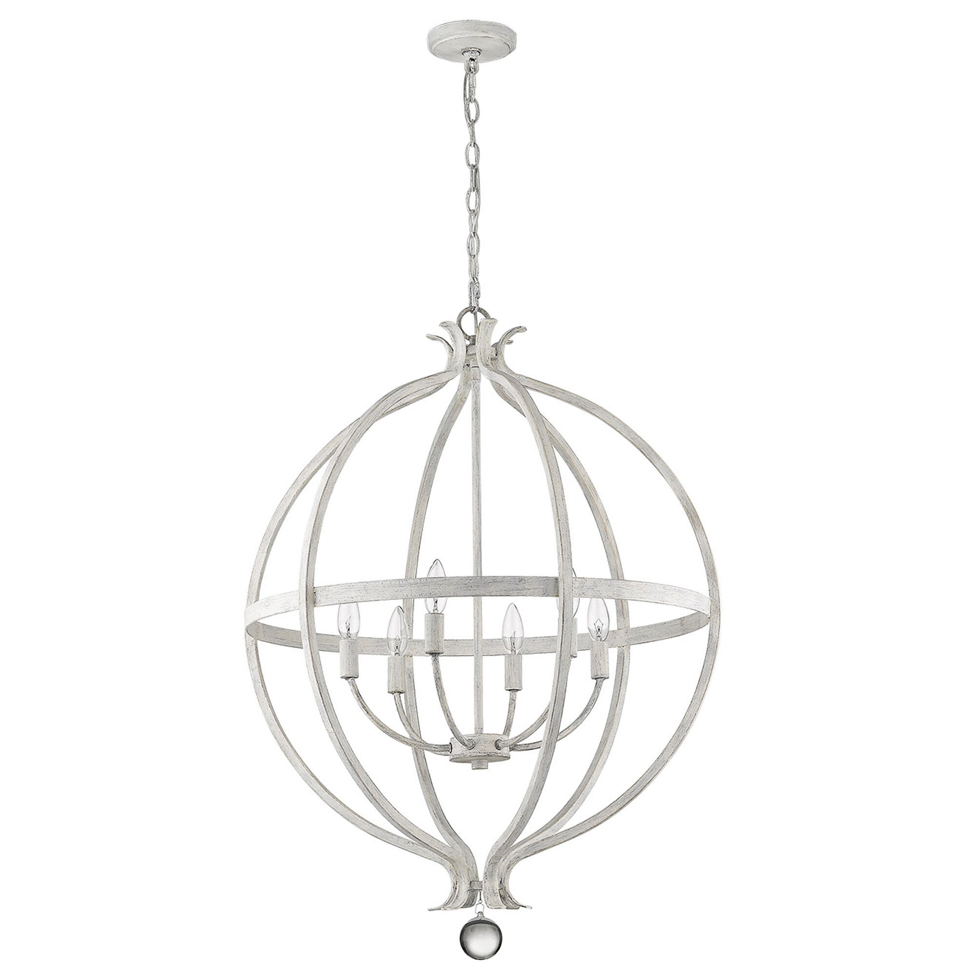 Shown in Country White finish and -- glass and -- shade