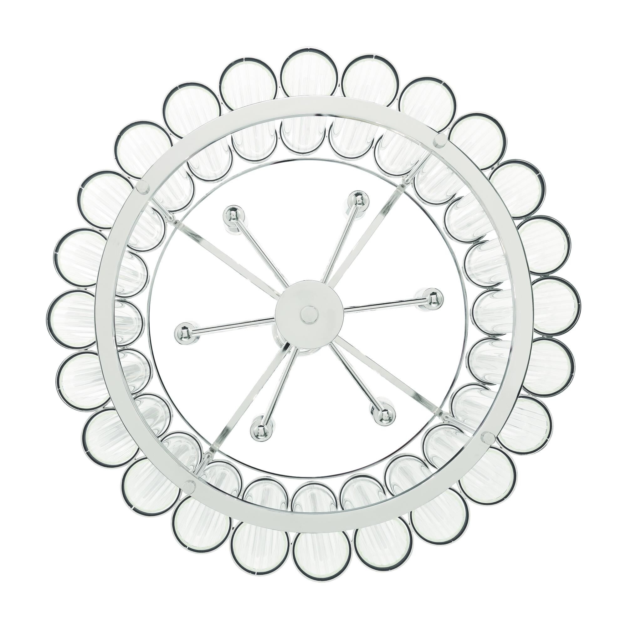 Shown in Nickel finish and Clear  glass